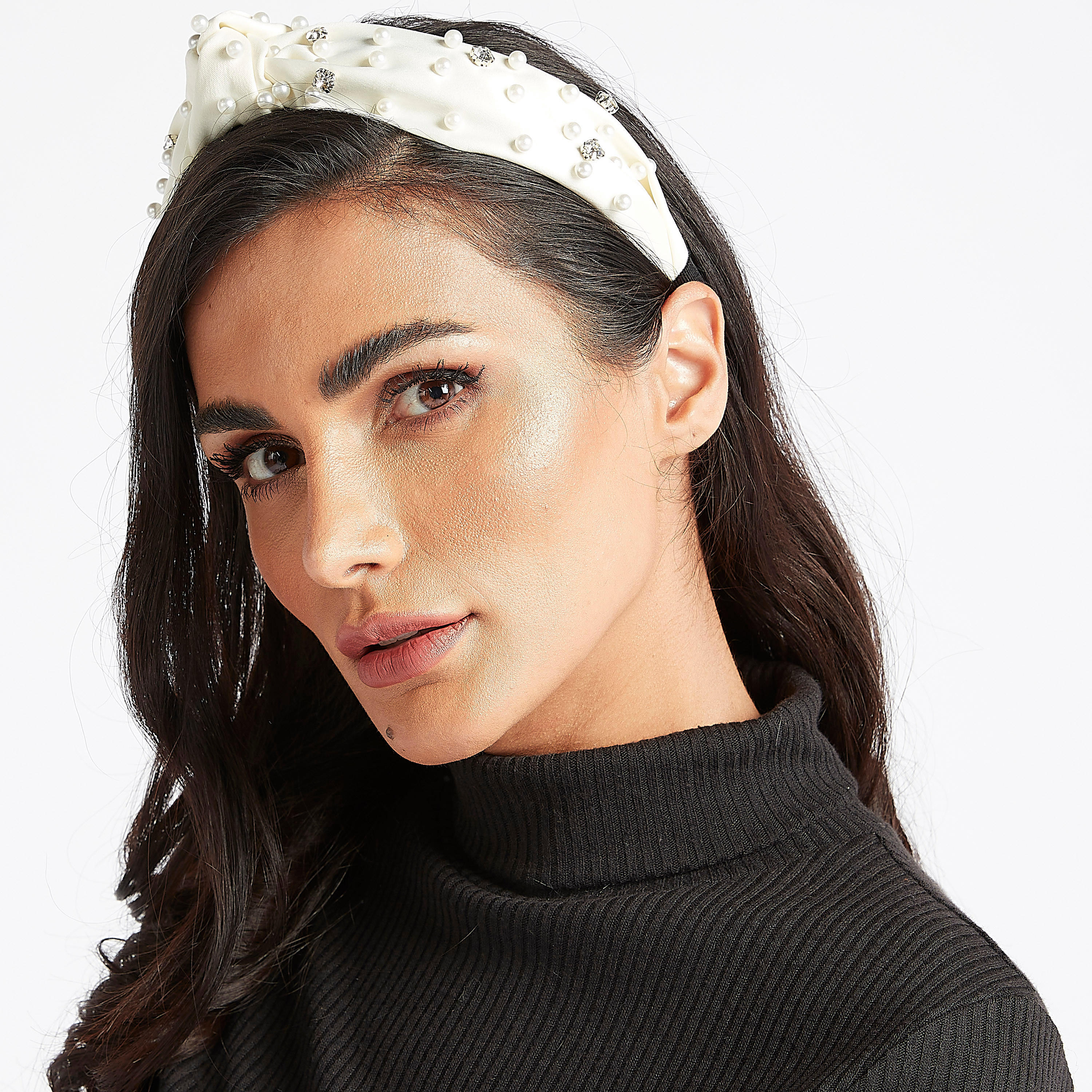 شريطة شعر بتزيينات وتفاصيل عقدة-women-hairaccessories-image-2
