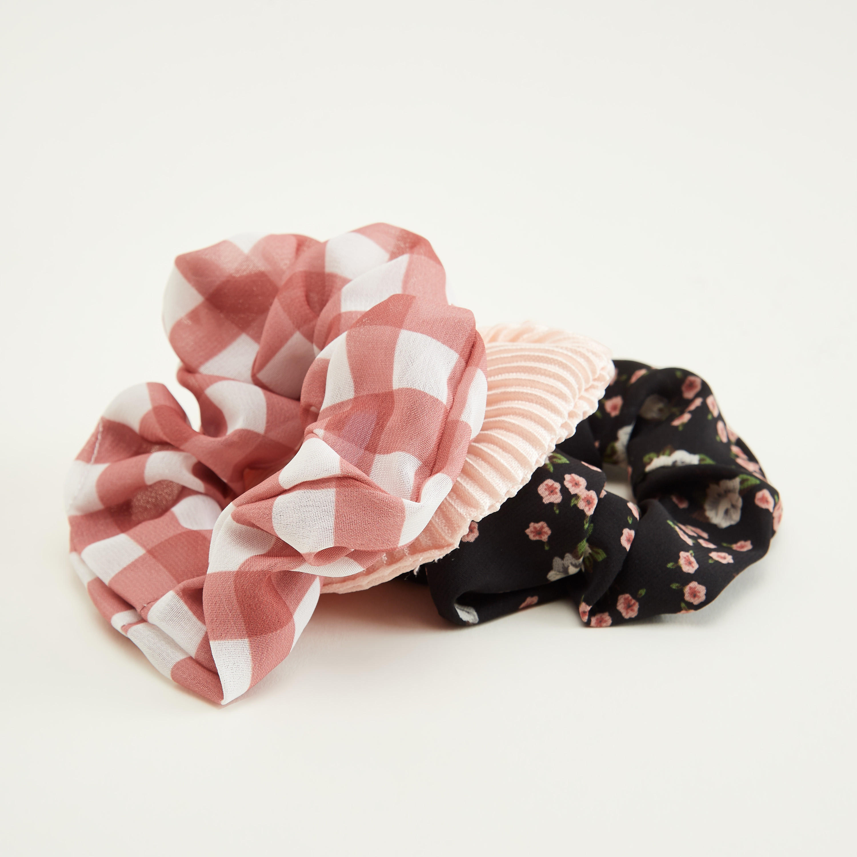 ربطات شعر قماشيّة مطّاطيّة ومتنوعة - طقم من 3 قطع-women-hairaccessories-image-5