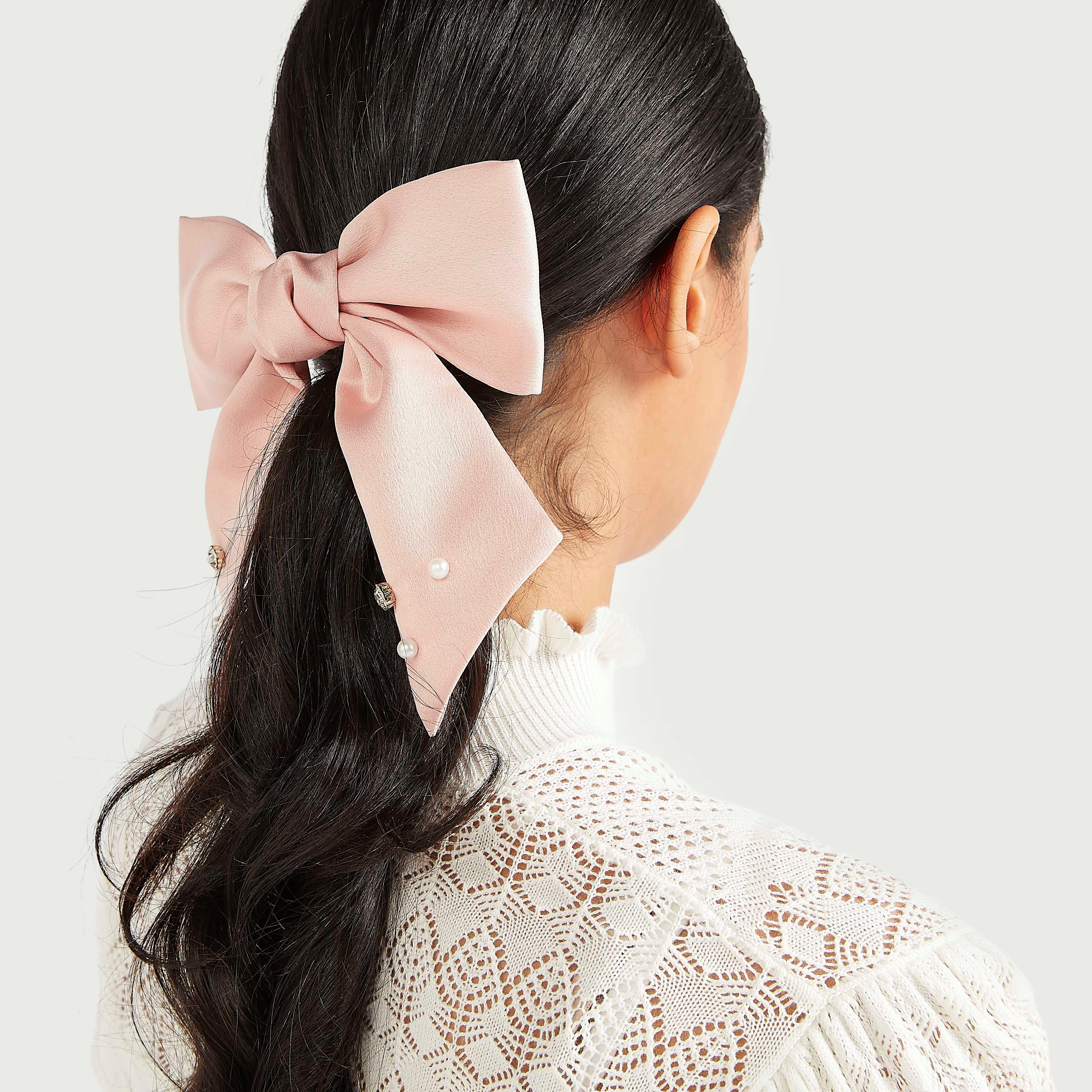Embellished Bow Hair Clip-women-hairaccessories-image-2