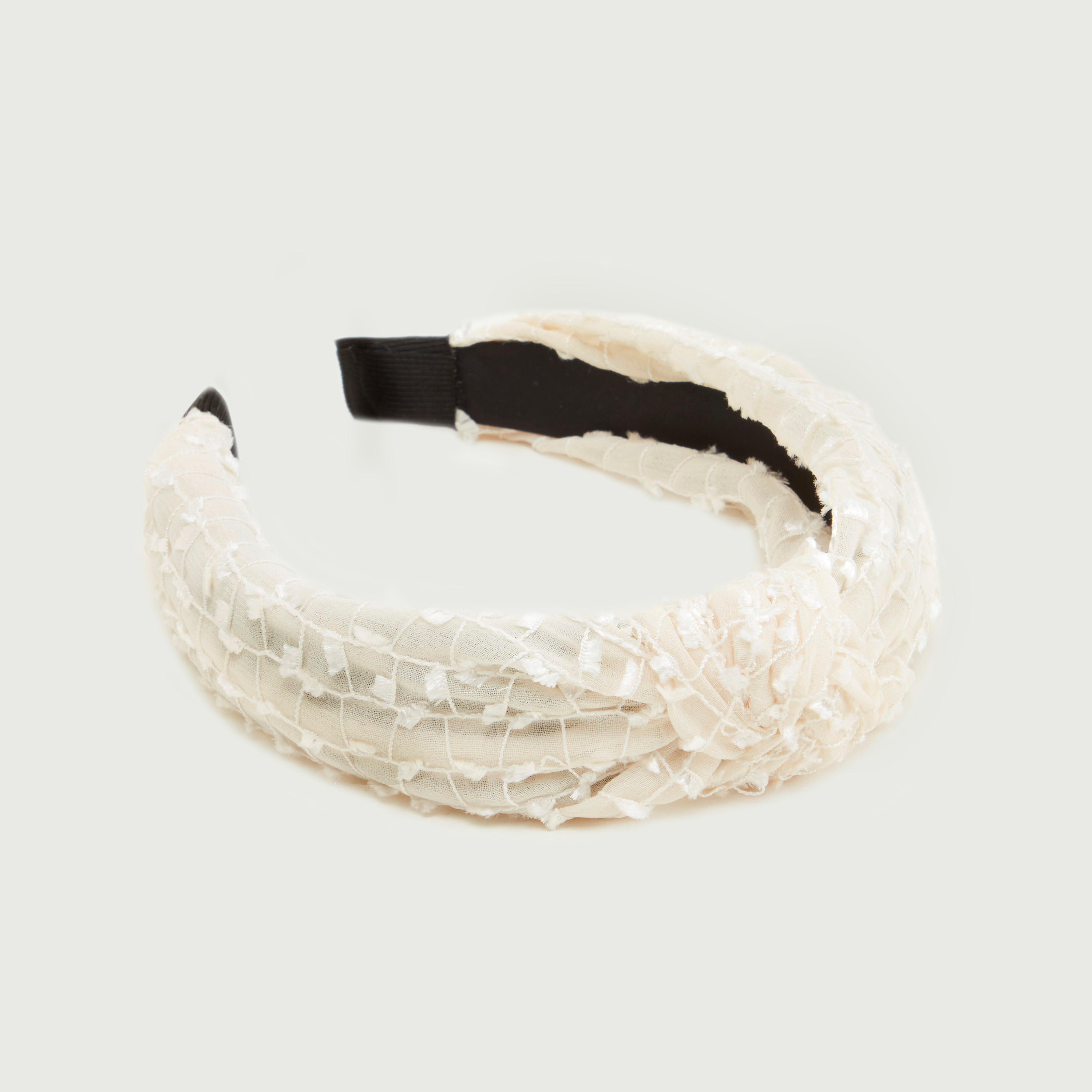 ربطة شعر بملمس بارز وتفاصيل عقدة-women-hairaccessories-image-1