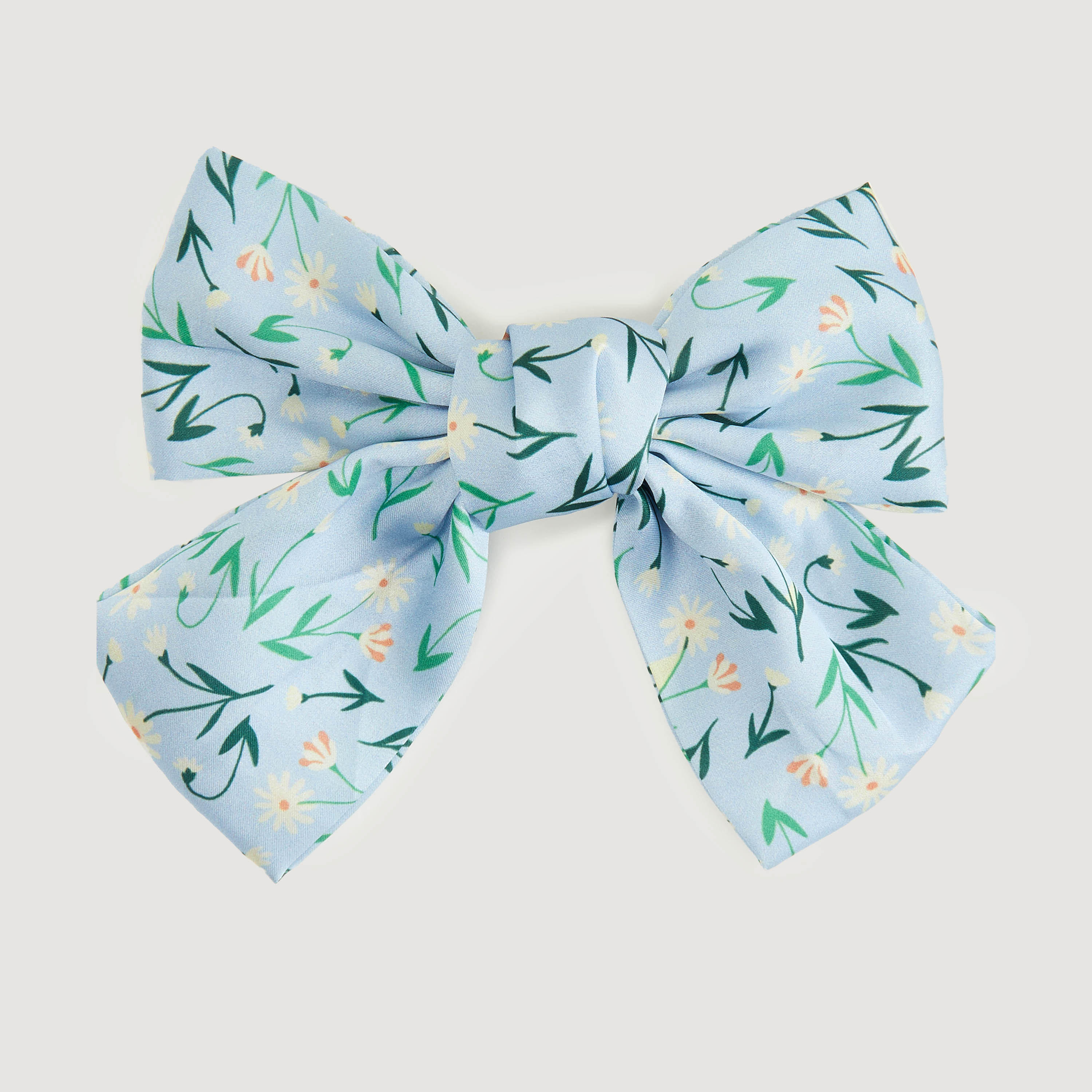 مشبك شعر بتفاصيل فيونكة وطبعات أزهار-women-hairaccessories-image-1