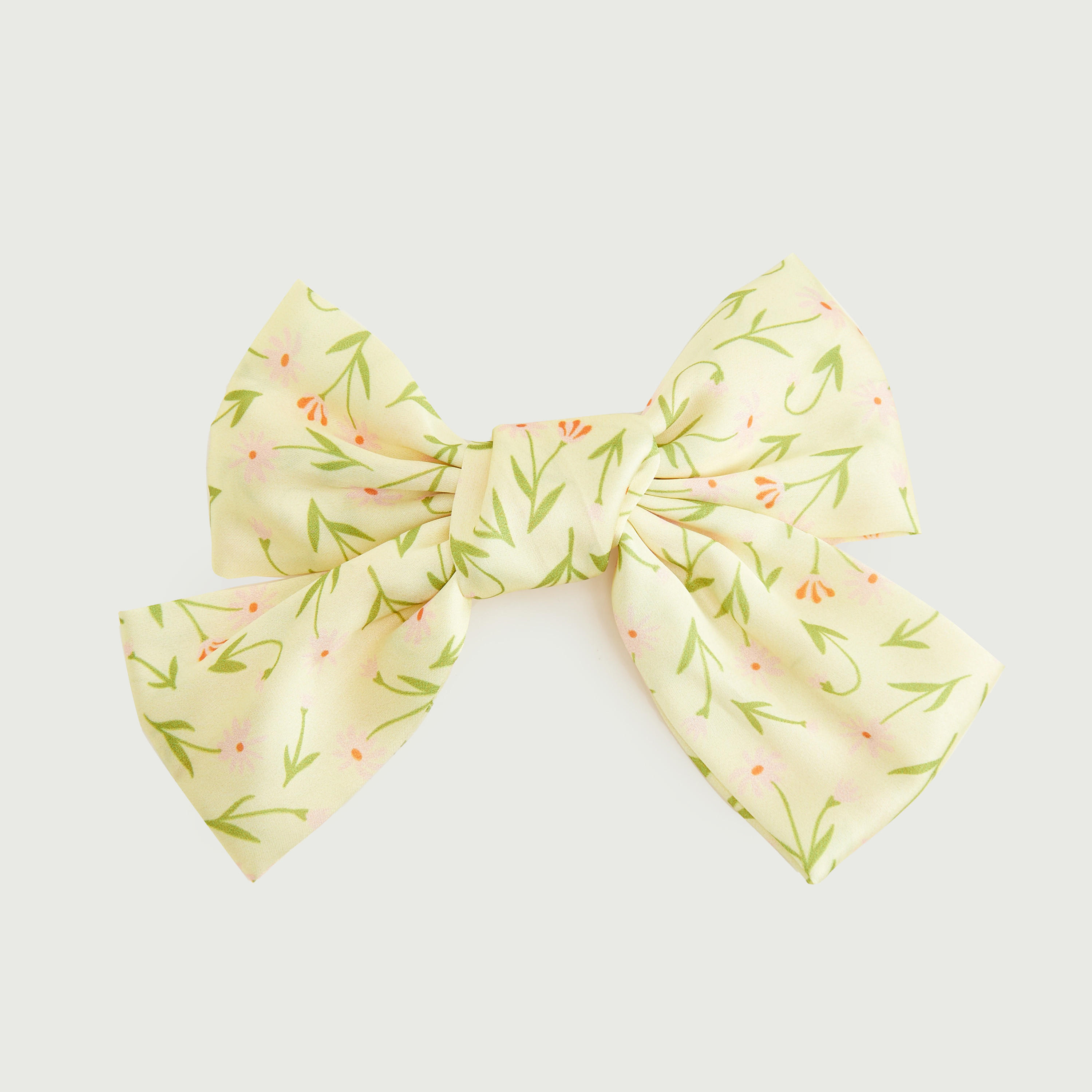 Floral Print Bow Detail Hair Clip-women-hairaccessories-image-1