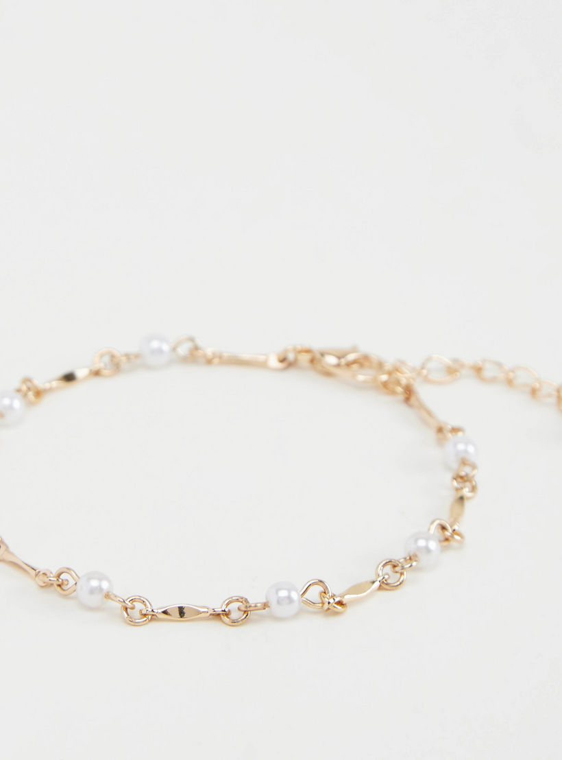 أساور مزيّنة بمشبك إغلاق - طقم من 5 قطع-women-watchesandjewellery-jewellery-banglesandbracelets-image-3