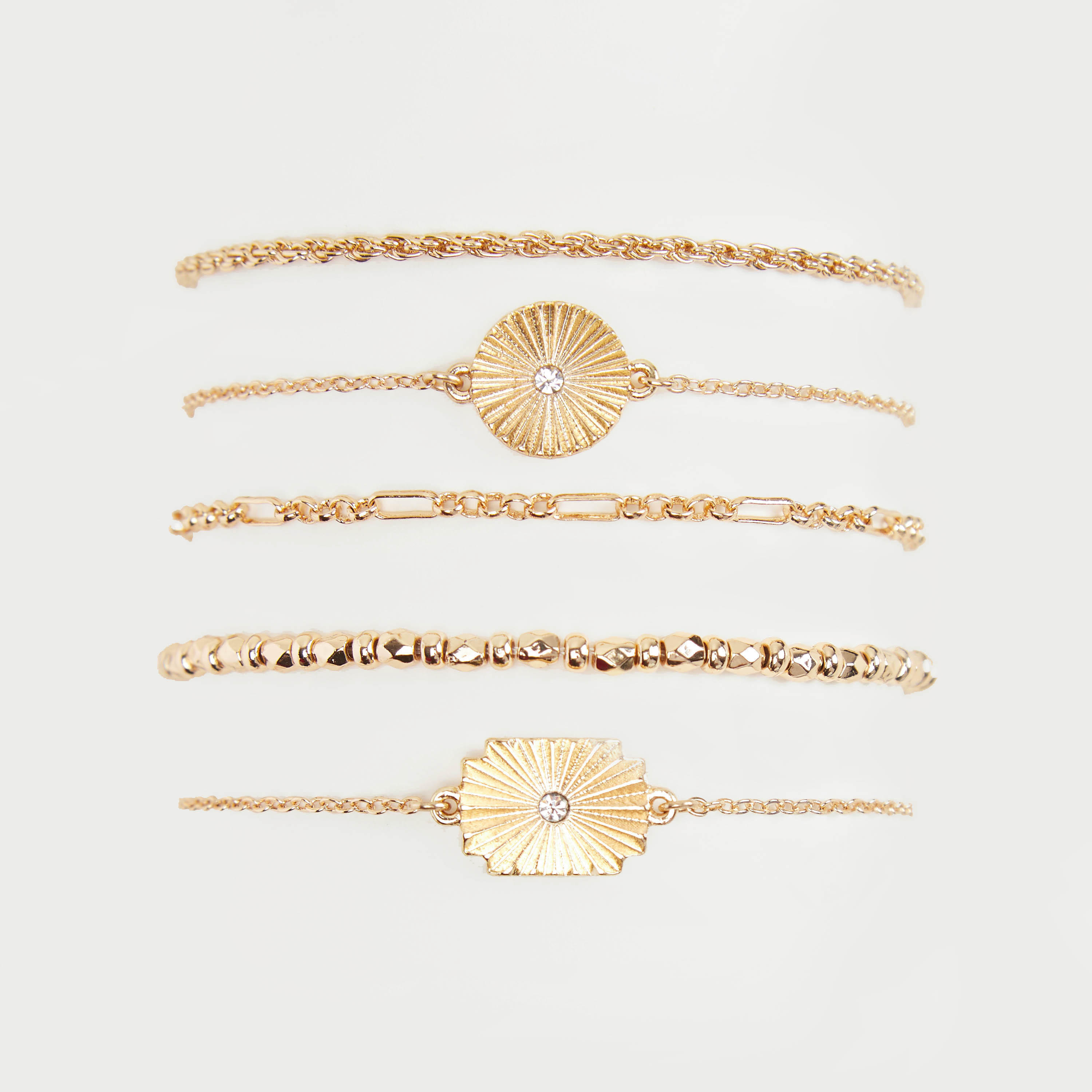 Set of 5 - Embellished Bracelet with Lobster Clasp-women-watchesandjewellery-jewellery-banglesandbracelets-image-1