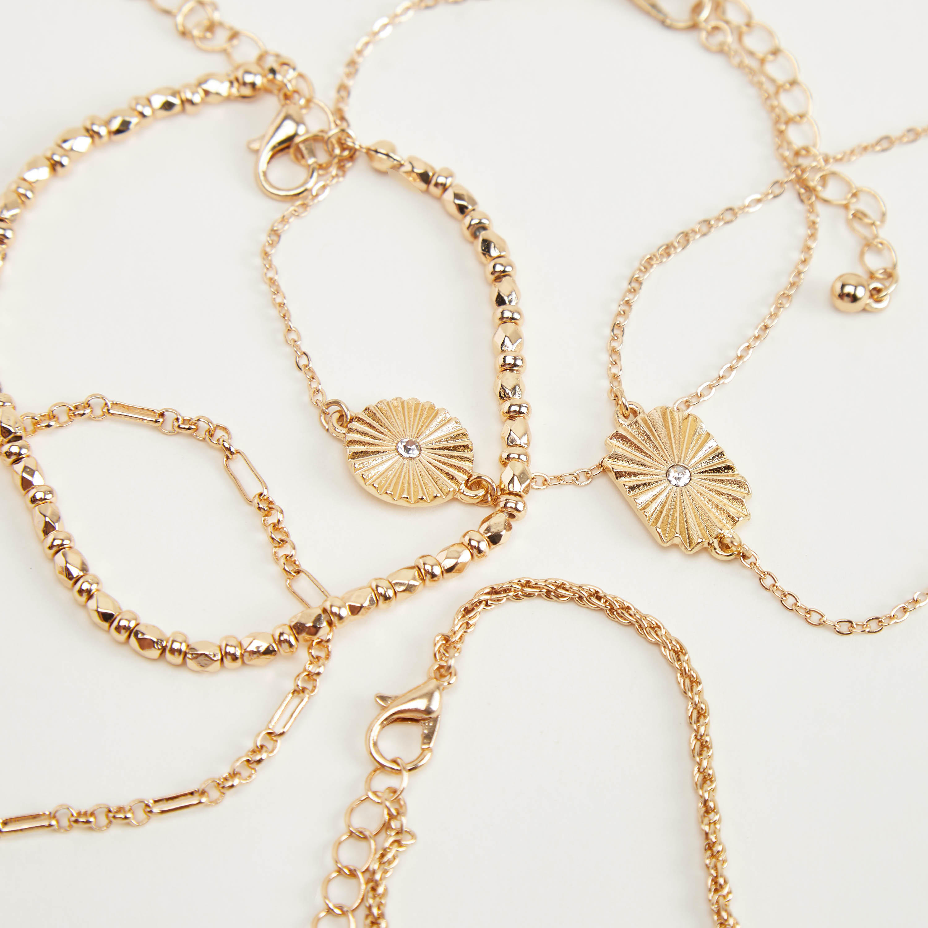 Set of 5 - Embellished Bracelet with Lobster Clasp-women-watchesandjewellery-jewellery-banglesandbracelets-image-4
