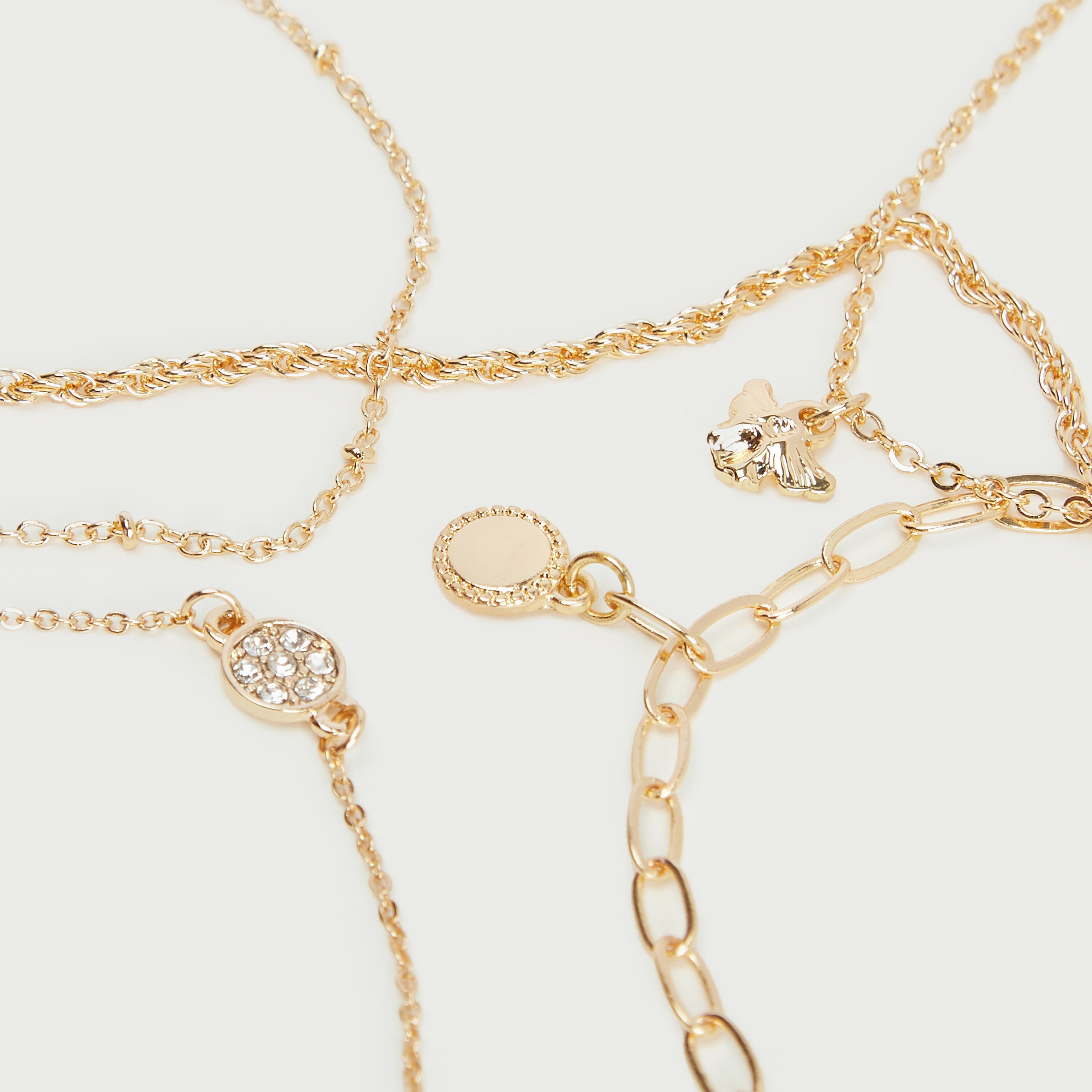 أساور مزينة بمشبك إغلاق - طقم من 5 قطع-women-watchesandjewellery-jewellery-banglesandbracelets-image-4