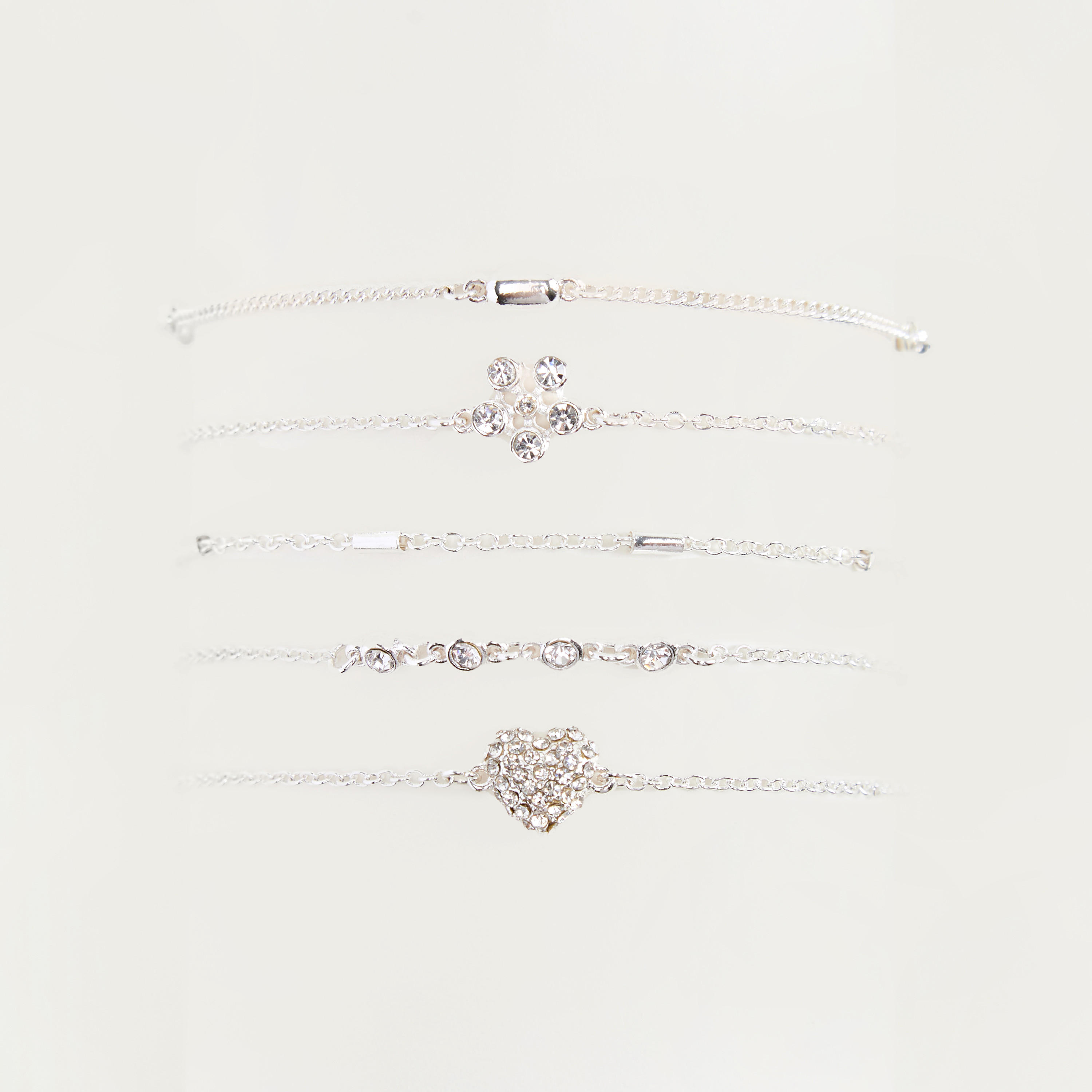 أساور مزيّنة بمشبك إغلاق - طقم من 5-women-watchesandjewellery-jewellery-banglesandbracelets-image-2
