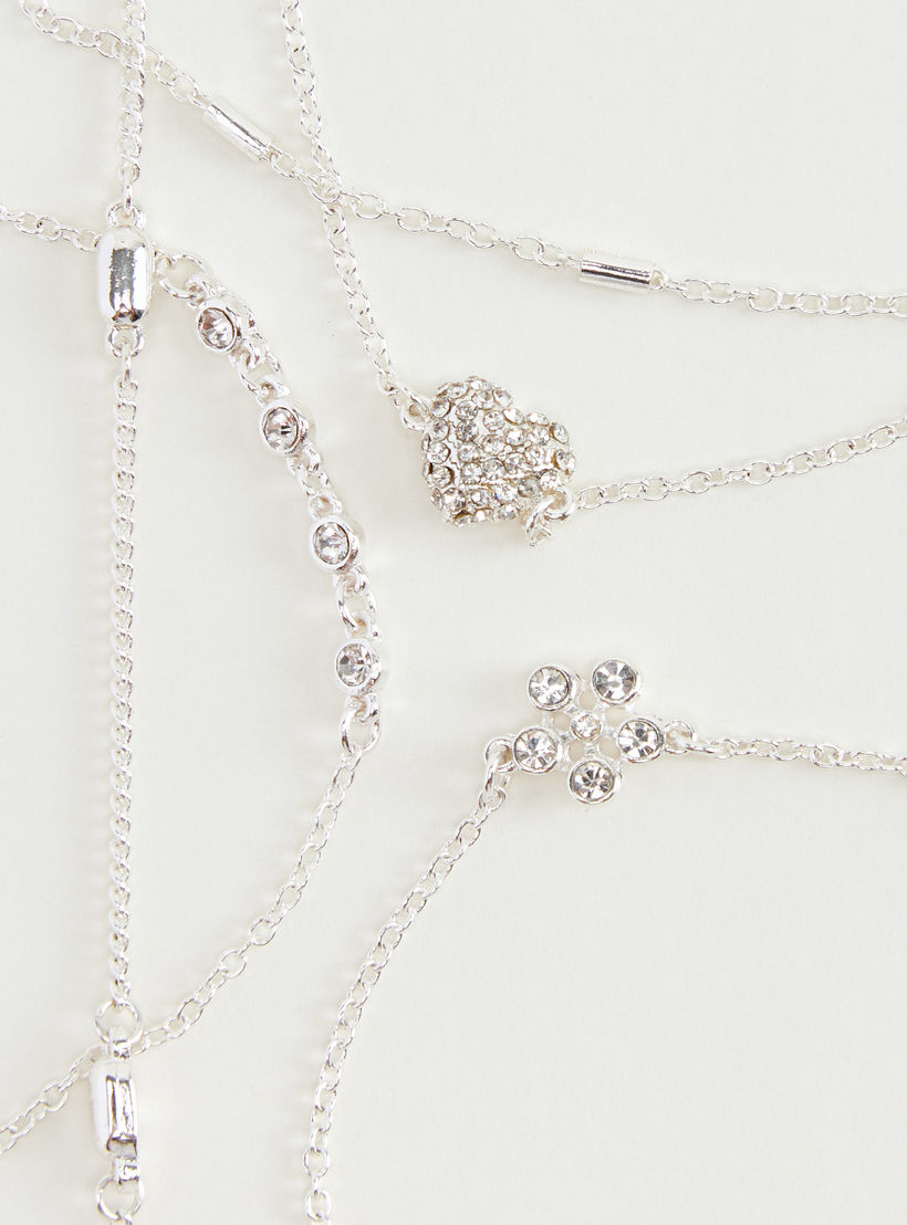 أساور مزيّنة بمشبك إغلاق - طقم من 5-women-watchesandjewellery-jewellery-banglesandbracelets-image-3