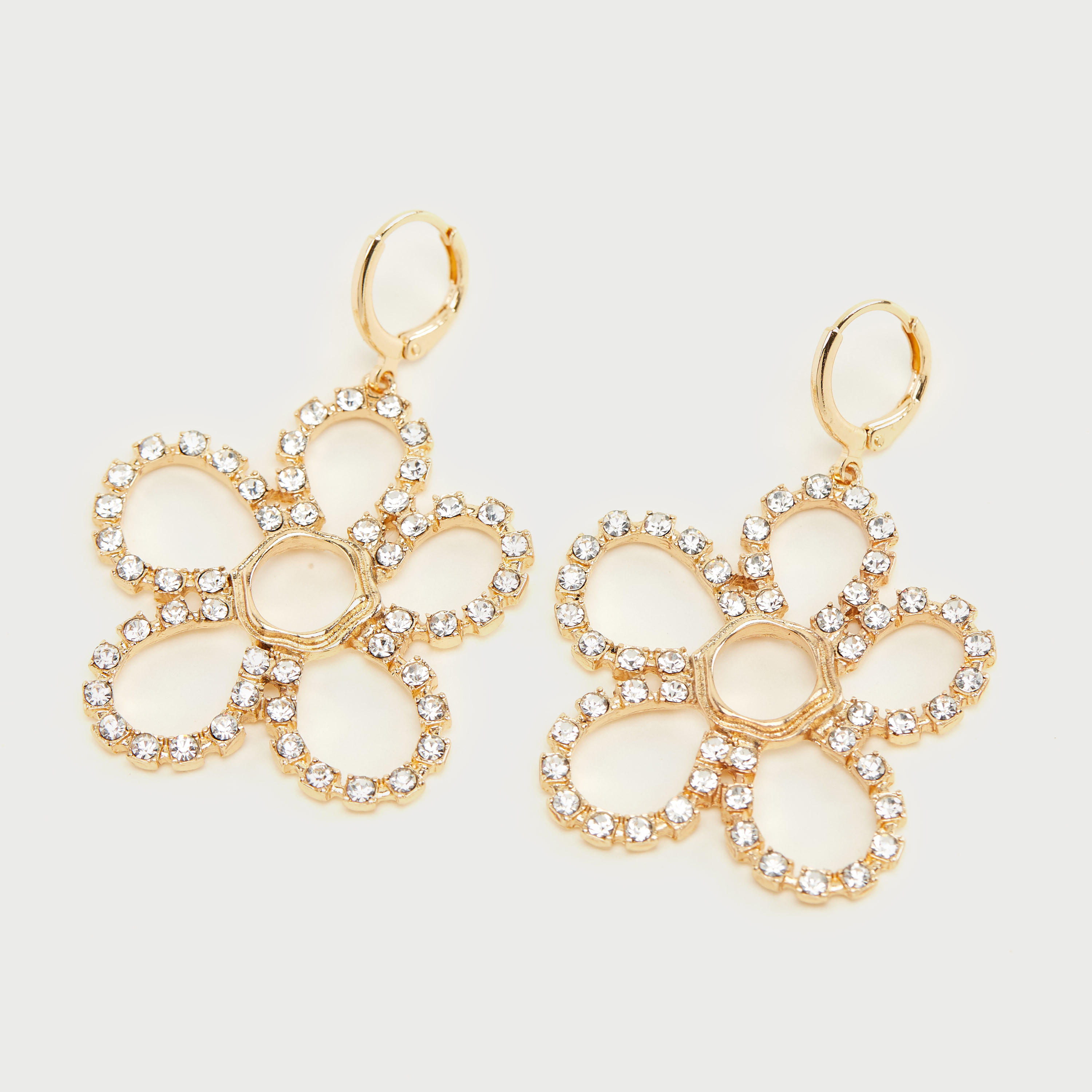 حلقان متدليّة مزيّنة بأزهار مع حلقة إغلاق-women-watchesandjewellery-jewellery-earrings-image-3
