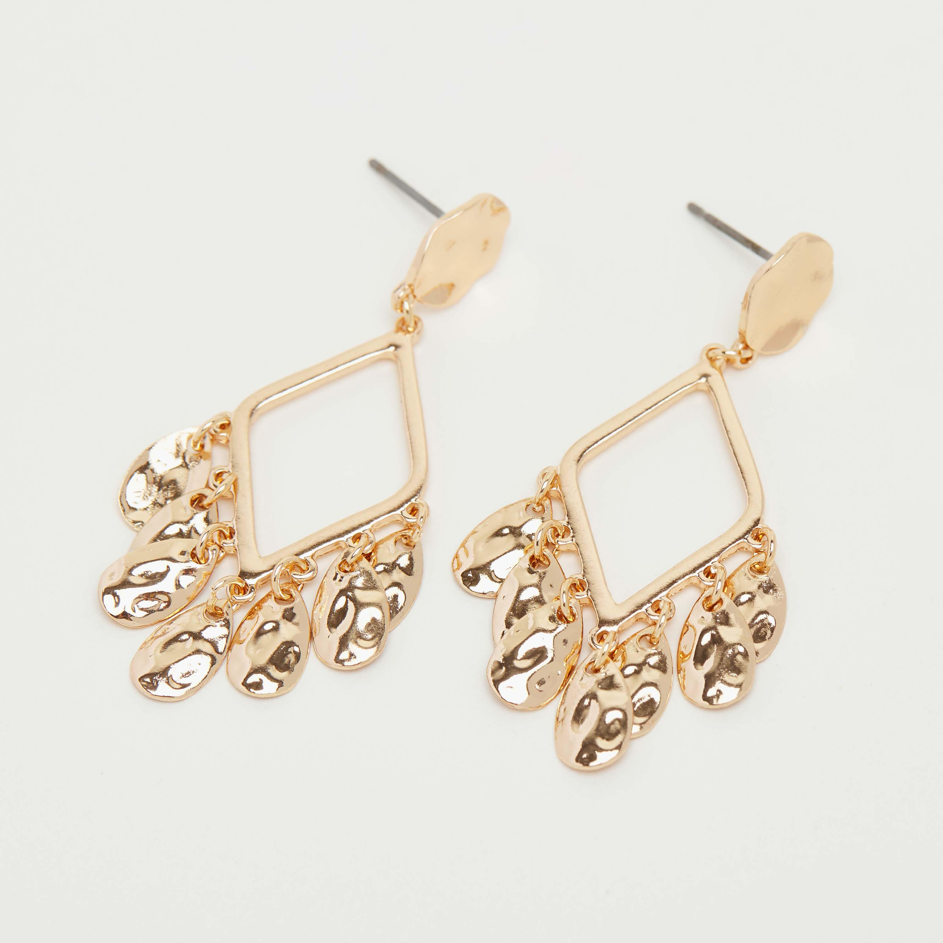 أقراط متدلية ميتاليك مزيّنة-women-watchesandjewellery-jewellery-earrings-image-1