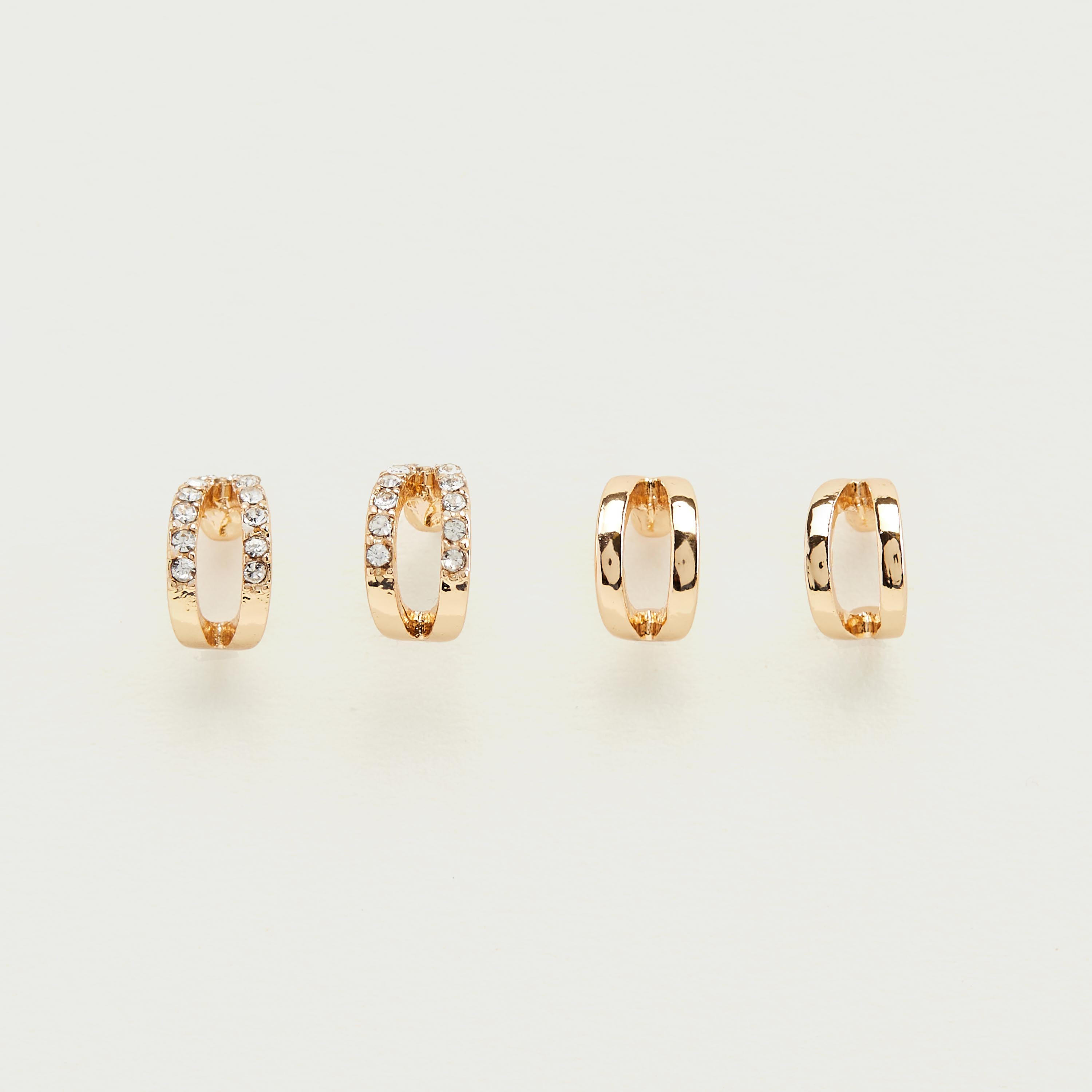 Set of 2 - Assorted Stud Earrings with Pushback Closure-women-watchesandjewellery-jewellery-earrings-image-1