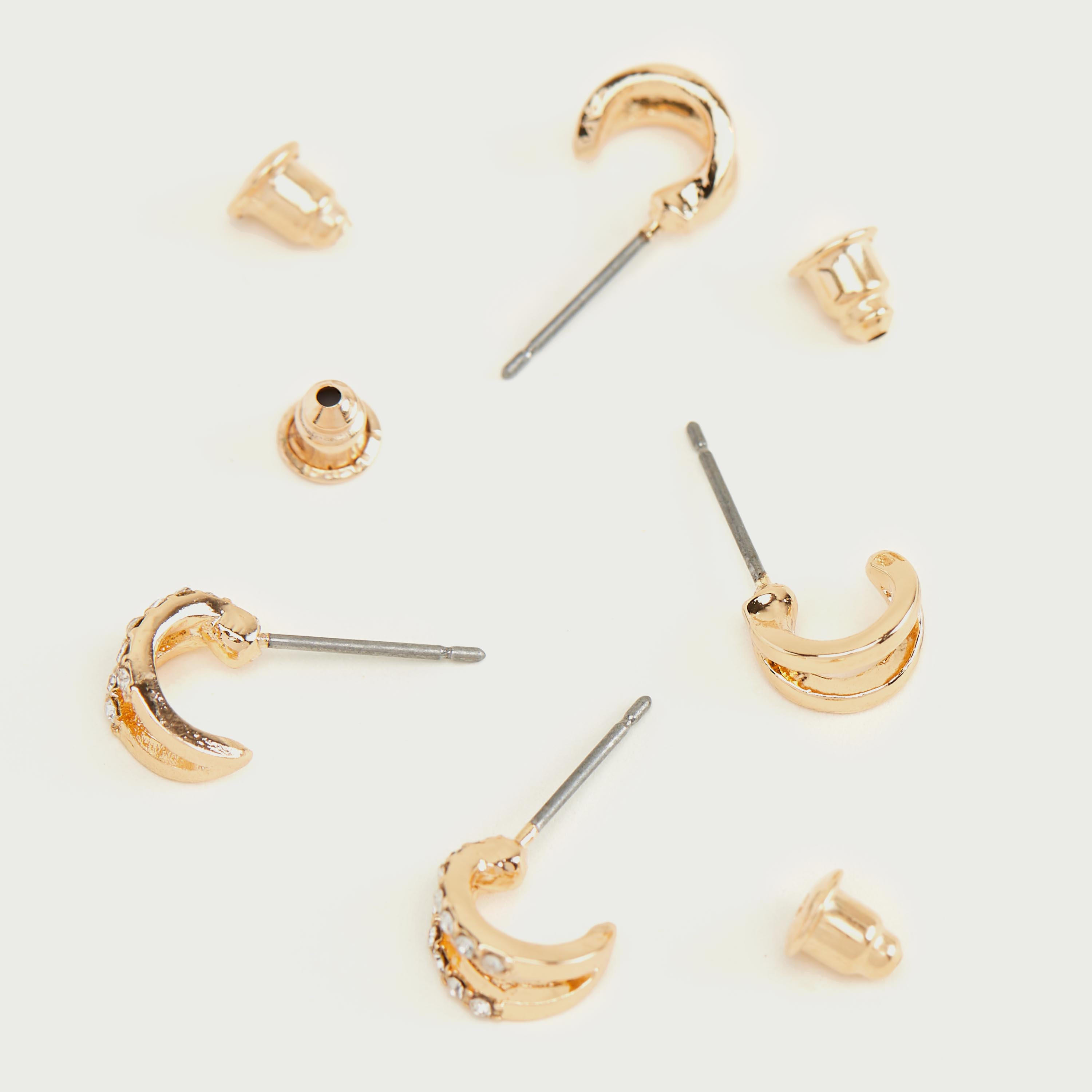 Set of 2 - Assorted Stud Earrings with Pushback Closure-women-watchesandjewellery-jewellery-earrings-image-4