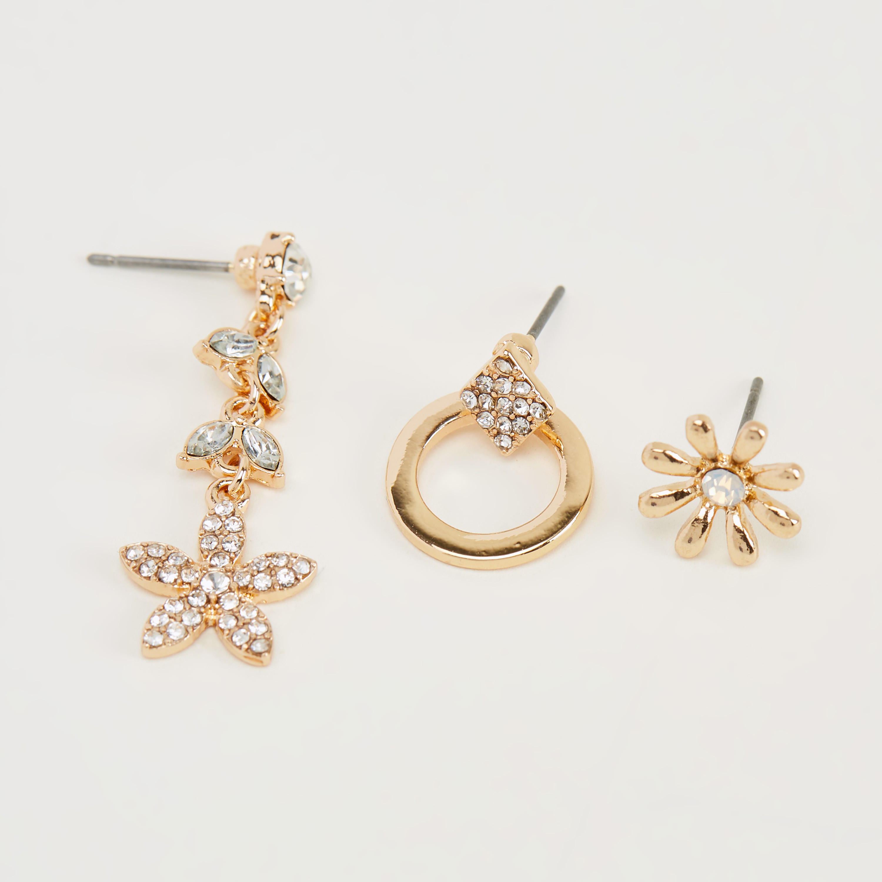 Set of 3 - Assorted Embellished Earrings-women-watchesandjewellery-jewellery-earrings-image-5