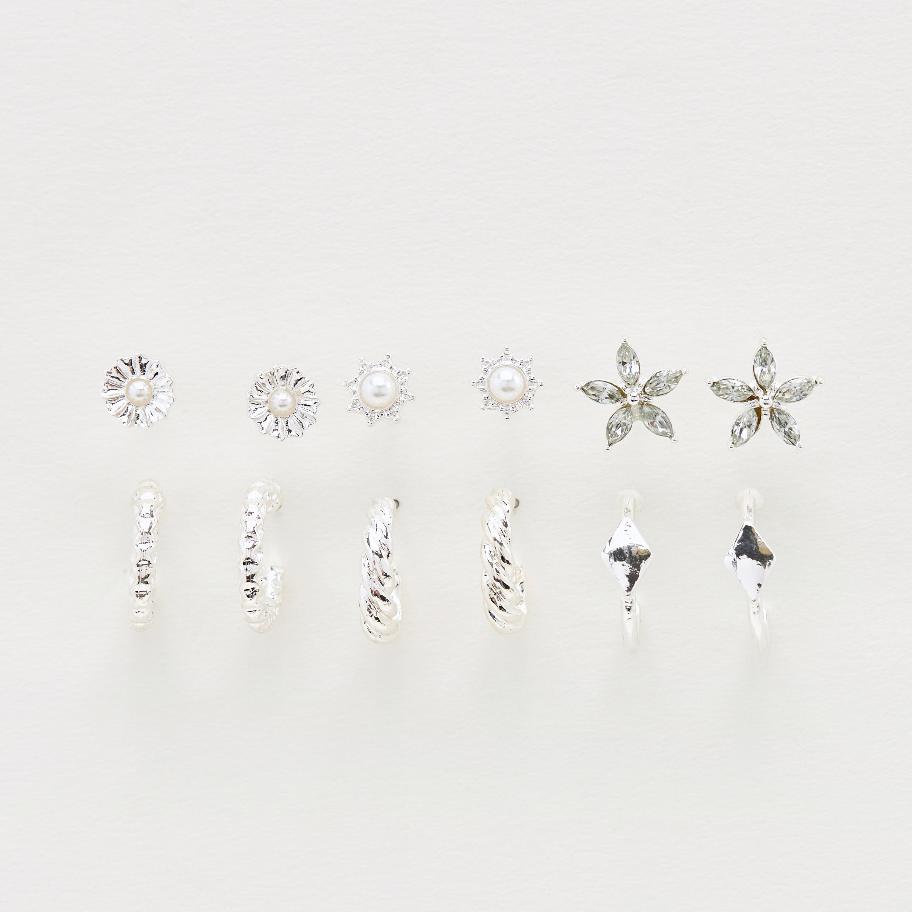 طقم حلقان مرصّعة بتزيينات من 6 قطع-women-watchesandjewellery-jewellery-earrings-image-1