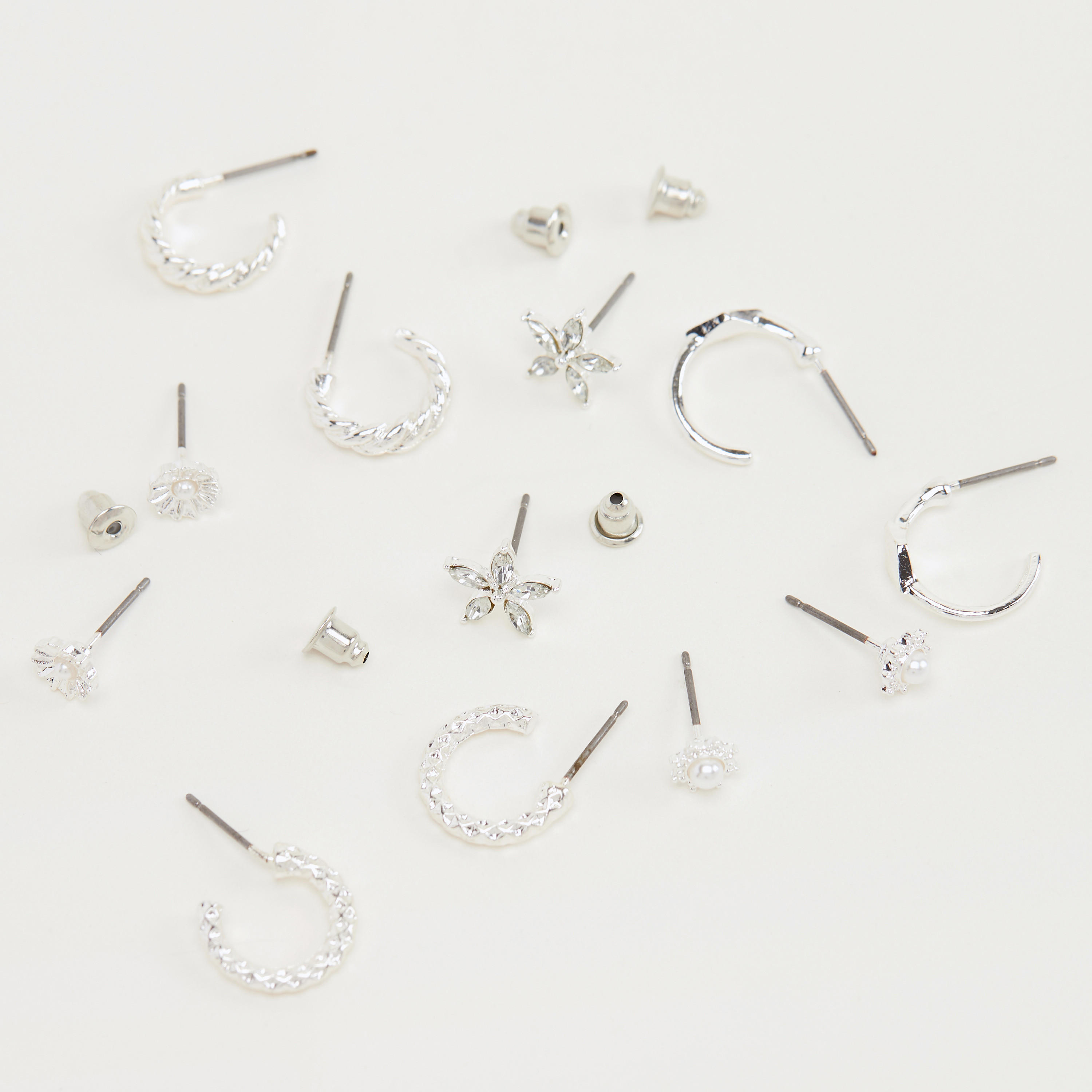 طقم حلقان مرصّعة بتزيينات من 6 قطع-women-watchesandjewellery-jewellery-earrings-image-2