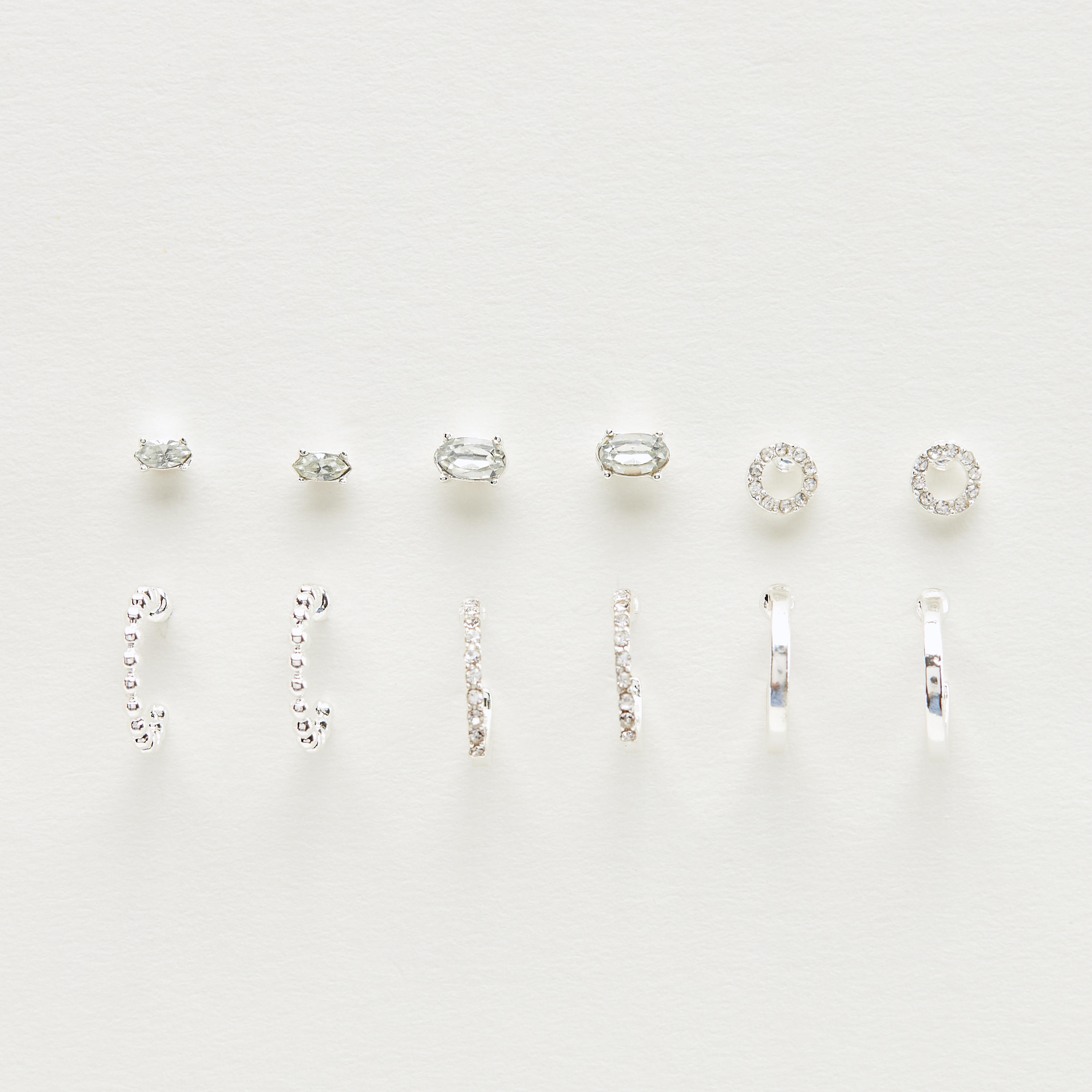 طقم حلقان مرصّعة بتزيينات من 6 قطع-women-watchesandjewellery-jewellery-earrings-image-1