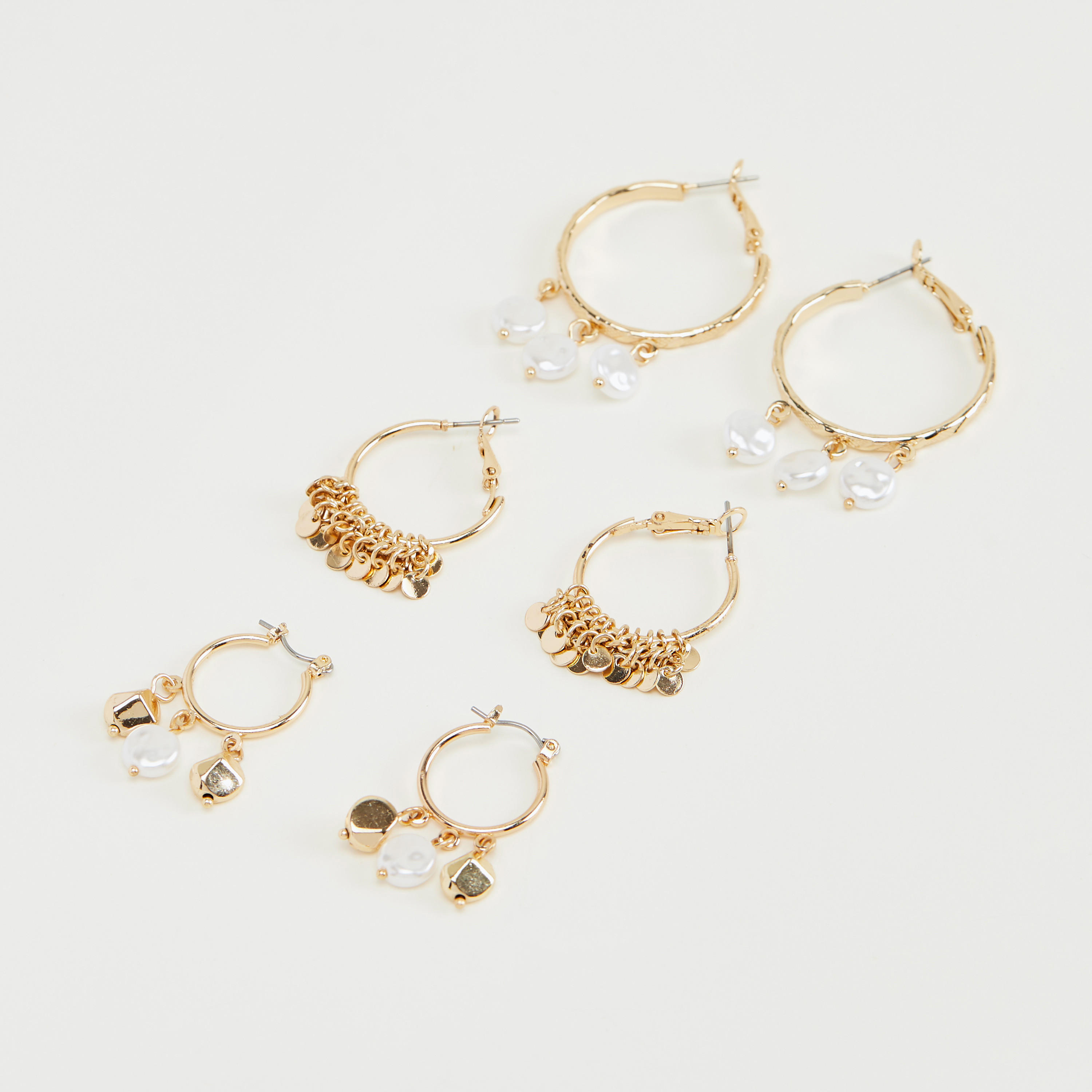 أقراط مزيّنة - طقم من 3 أزواج-women-watchesandjewellery-jewellery-earrings-image-2