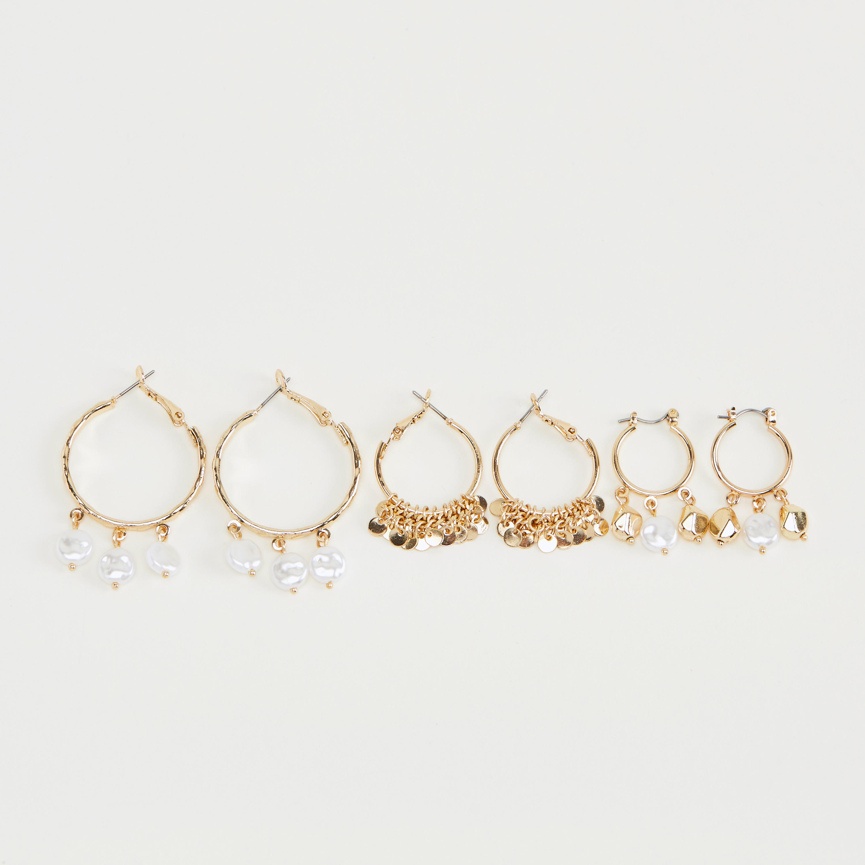 أقراط مزيّنة - طقم من 3 أزواج-women-watchesandjewellery-jewellery-earrings-image-3