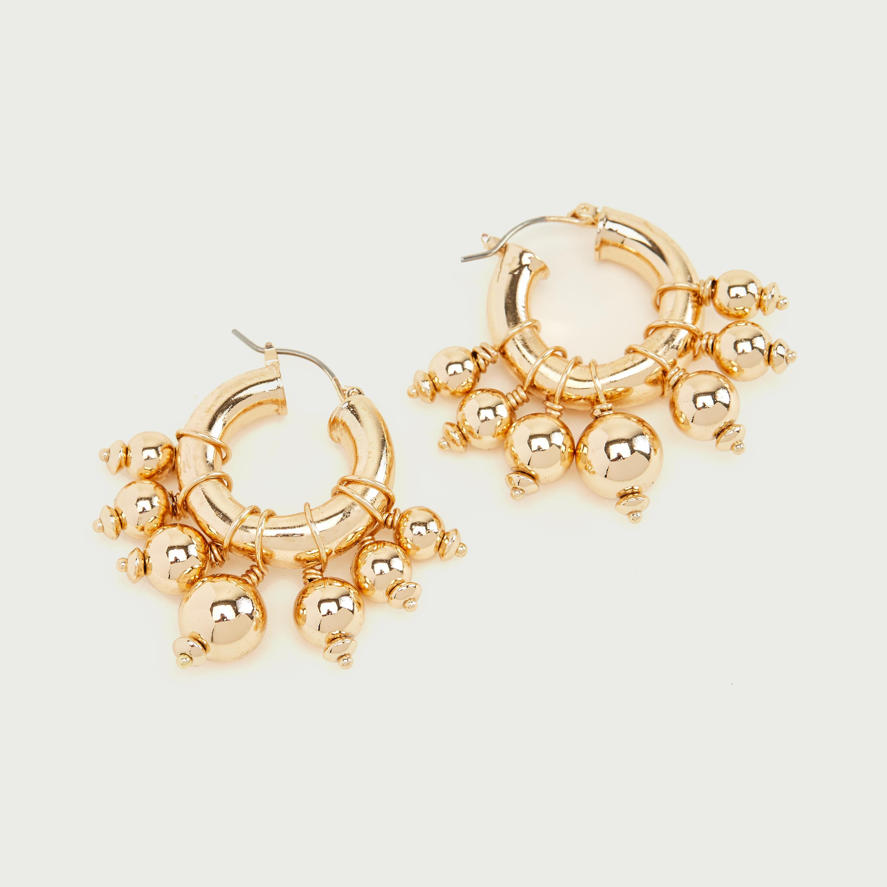 حلقان متدليّة مزيّنة بحلقة إغلاق-women-watchesandjewellery-jewellery-earrings-image-1