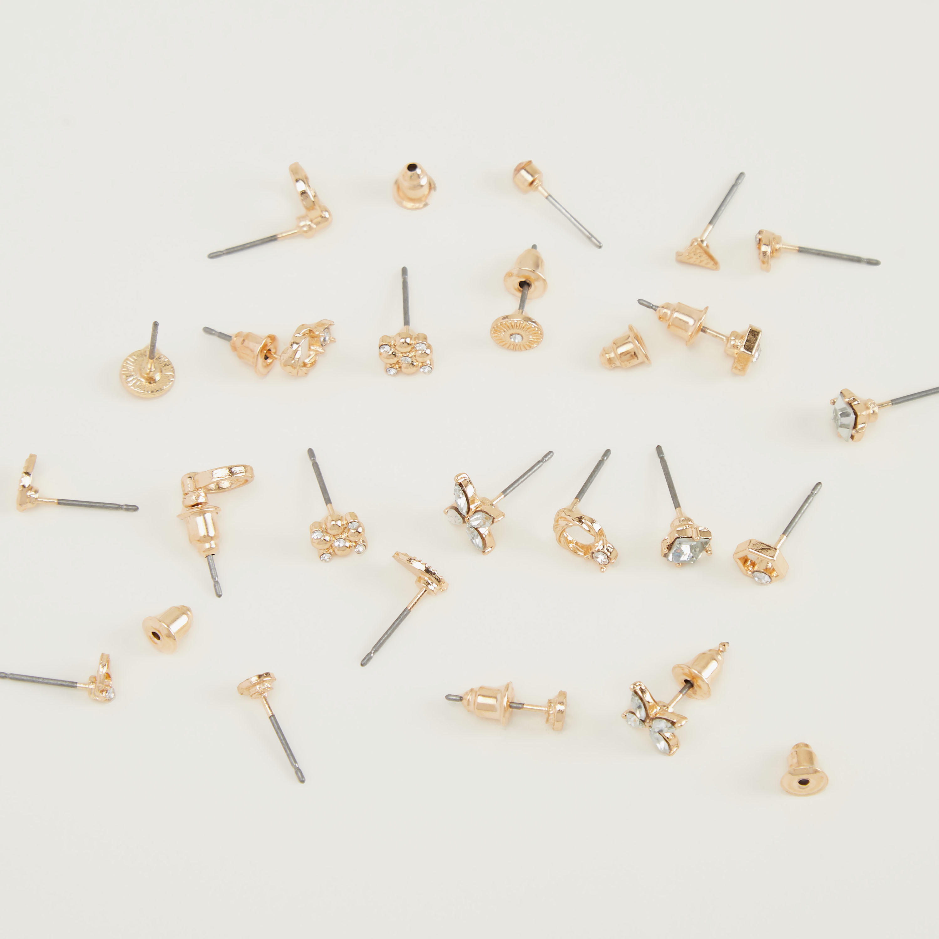 Set of 12 - Assorted Stud Earrings with Push Back Closure-women-watchesandjewellery-jewellery-earrings-image-3