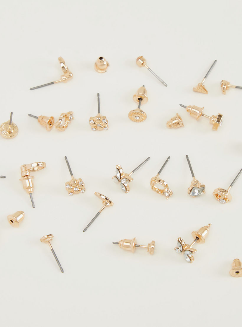 Set of 12 - Assorted Stud Earrings with Push Back Closure-women-watchesandjewellery-jewellery-earrings-image-3
