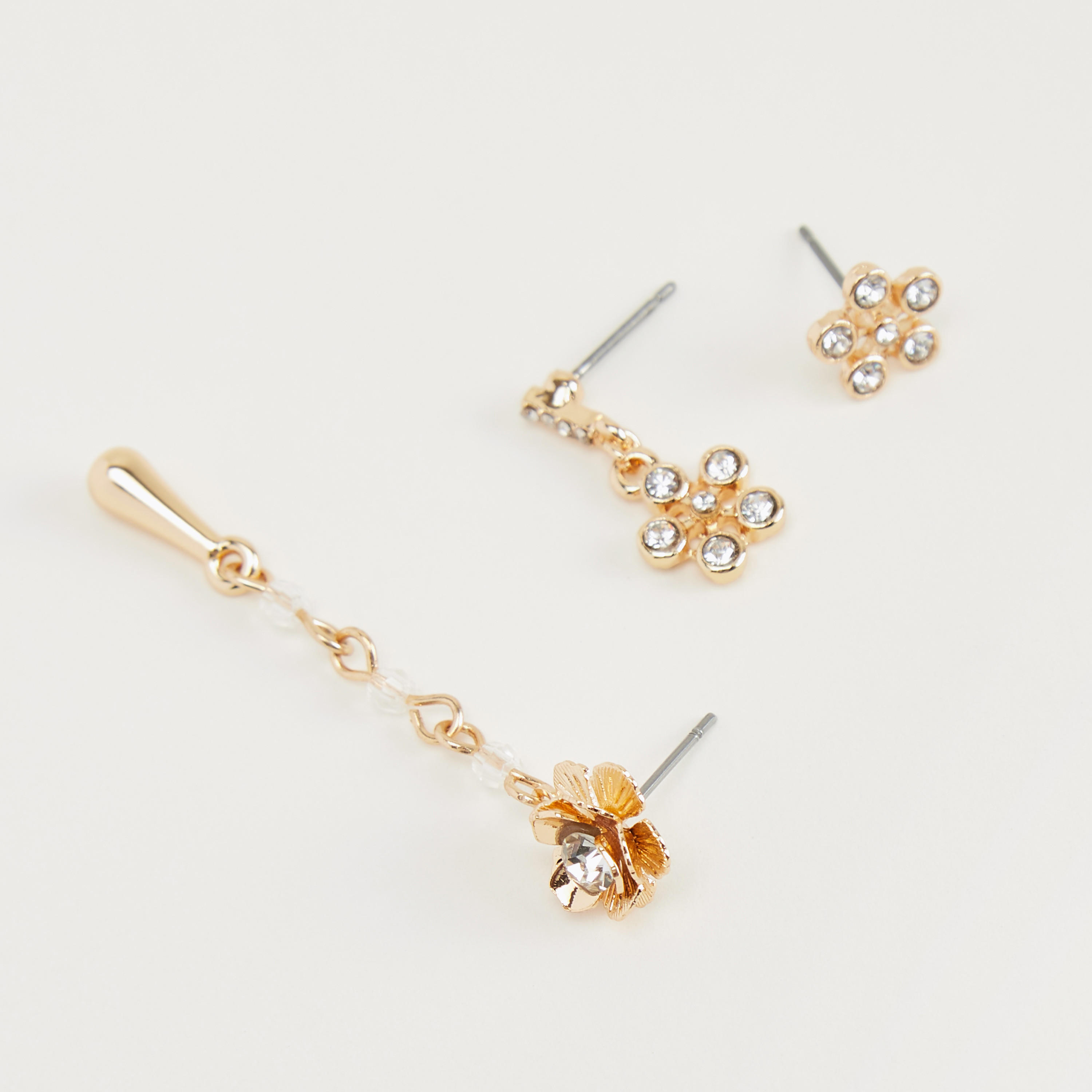 حلقان متدليّة بتزيينات متنوعة - طقم من 3 أزواج-women-watchesandjewellery-jewellery-earrings-image-4