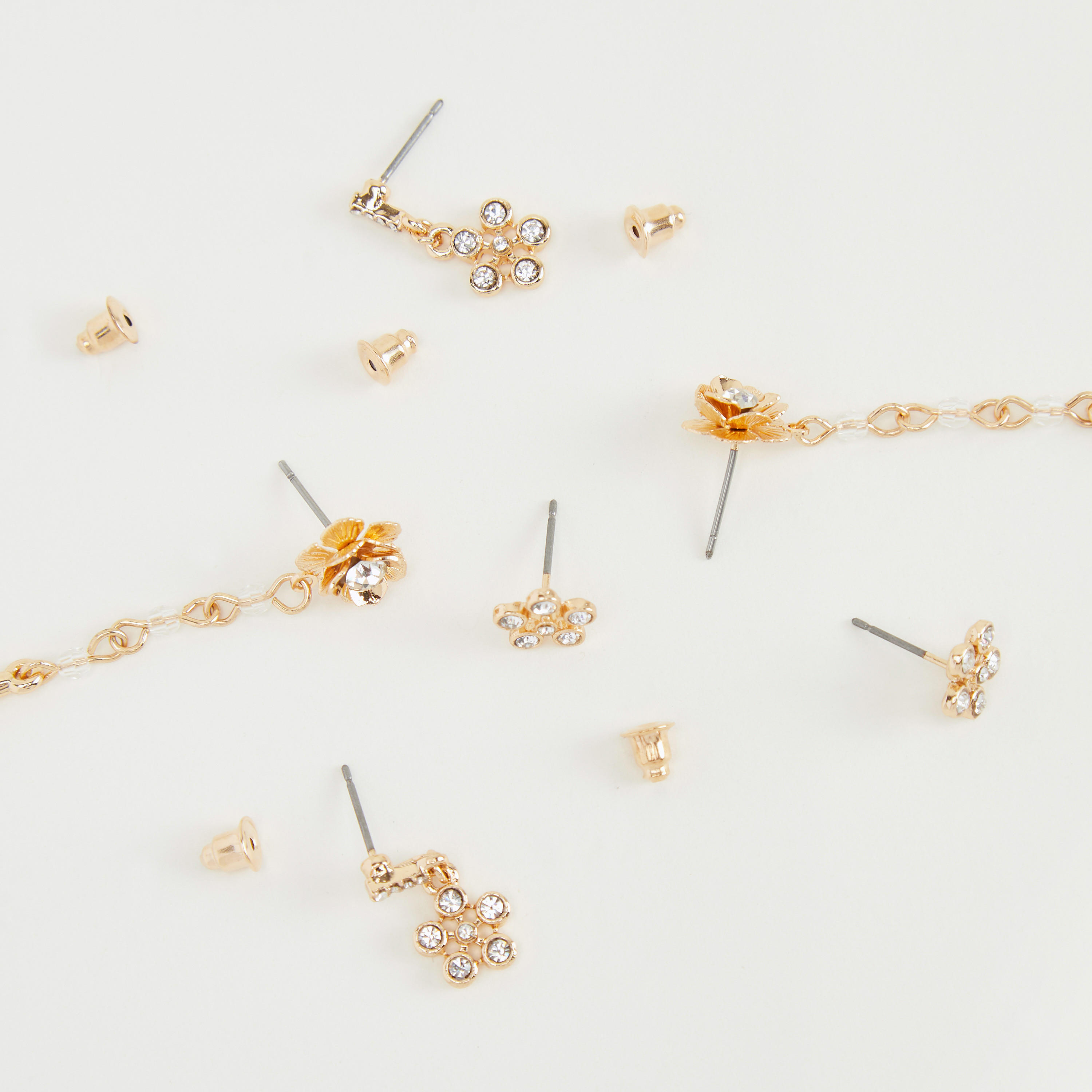 حلقان متدليّة بتزيينات متنوعة - طقم من 3 أزواج-women-watchesandjewellery-jewellery-earrings-image-5