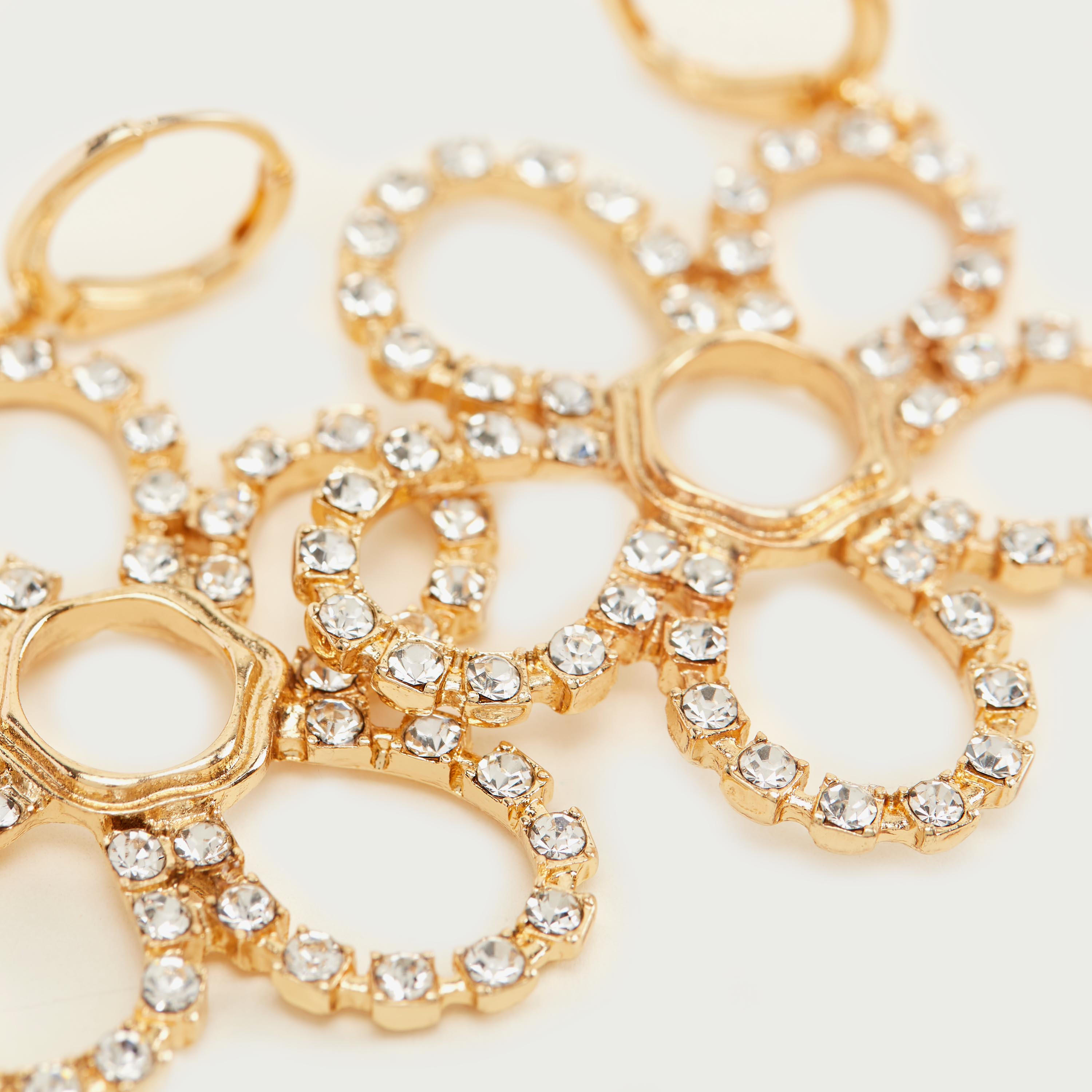 حلقان متدليّة مزيّنة بأزهار مع حلقة إغلاق-women-watchesandjewellery-jewellery-earrings-image-5