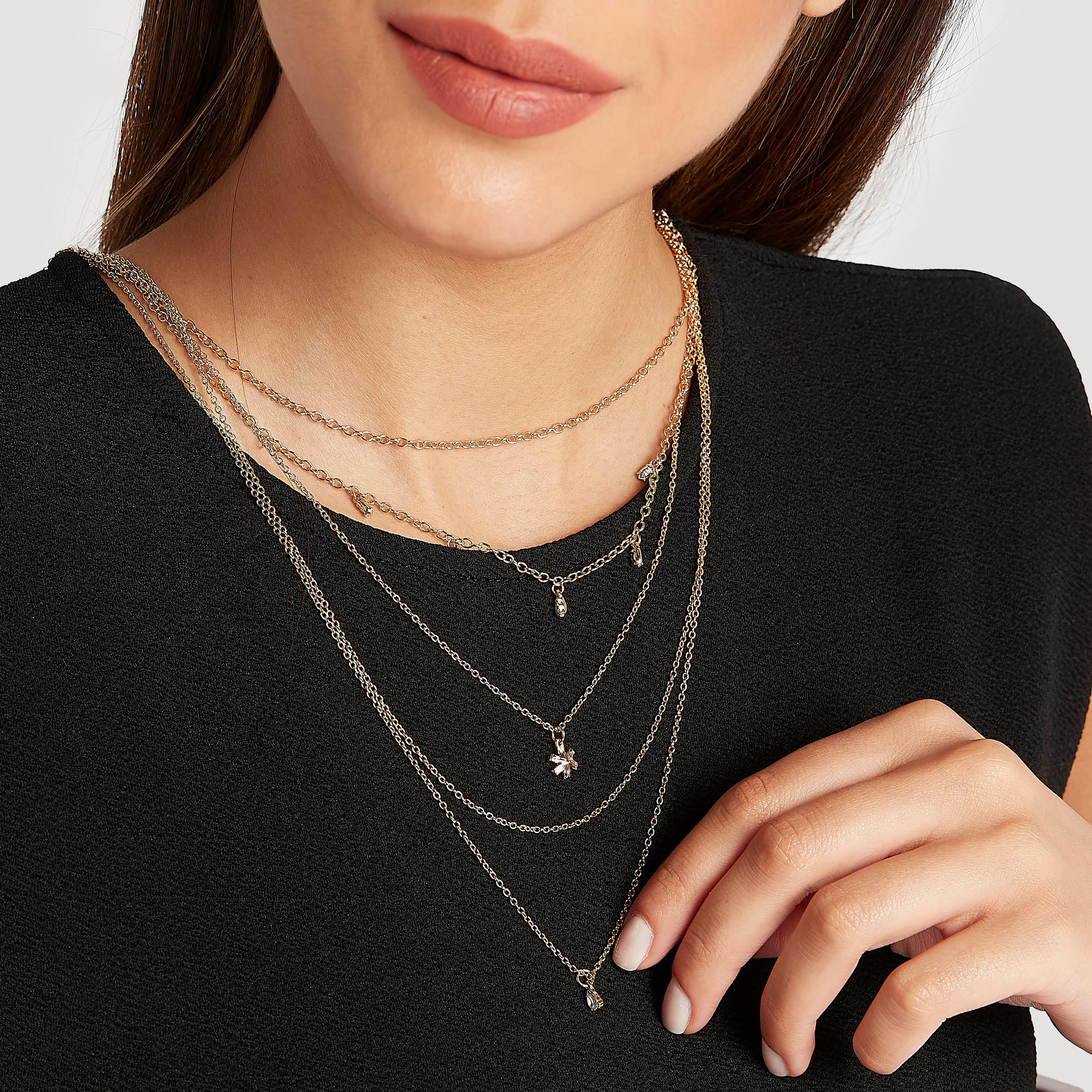 قلادة متعدّدة الطبقات مزيّنة بمشبك إغلاق-women-watchesandjewellery-jewellery-necklacesandpendants-image-3