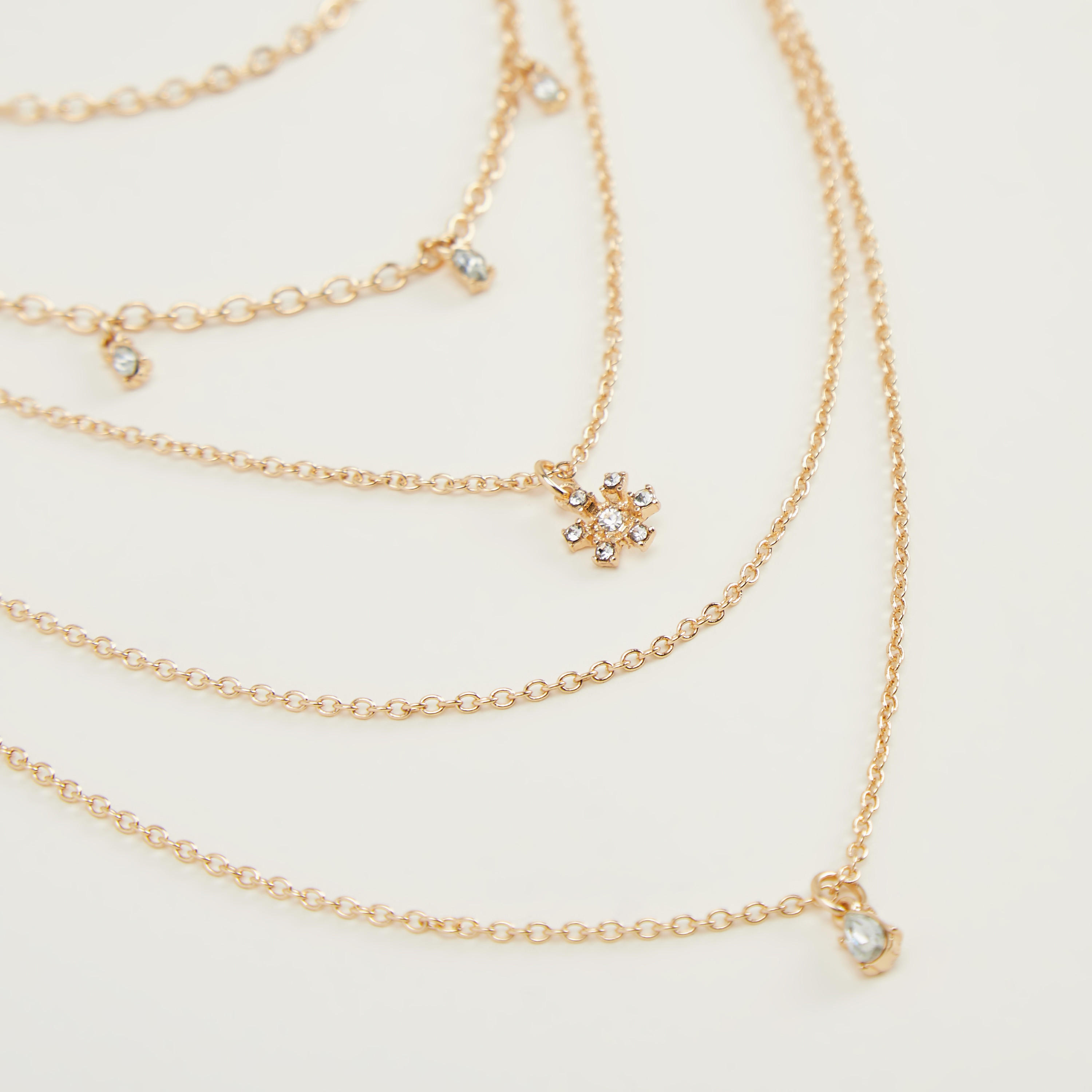 قلادة متعدّدة الطبقات مزيّنة بمشبك إغلاق-women-watchesandjewellery-jewellery-necklacesandpendants-image-2