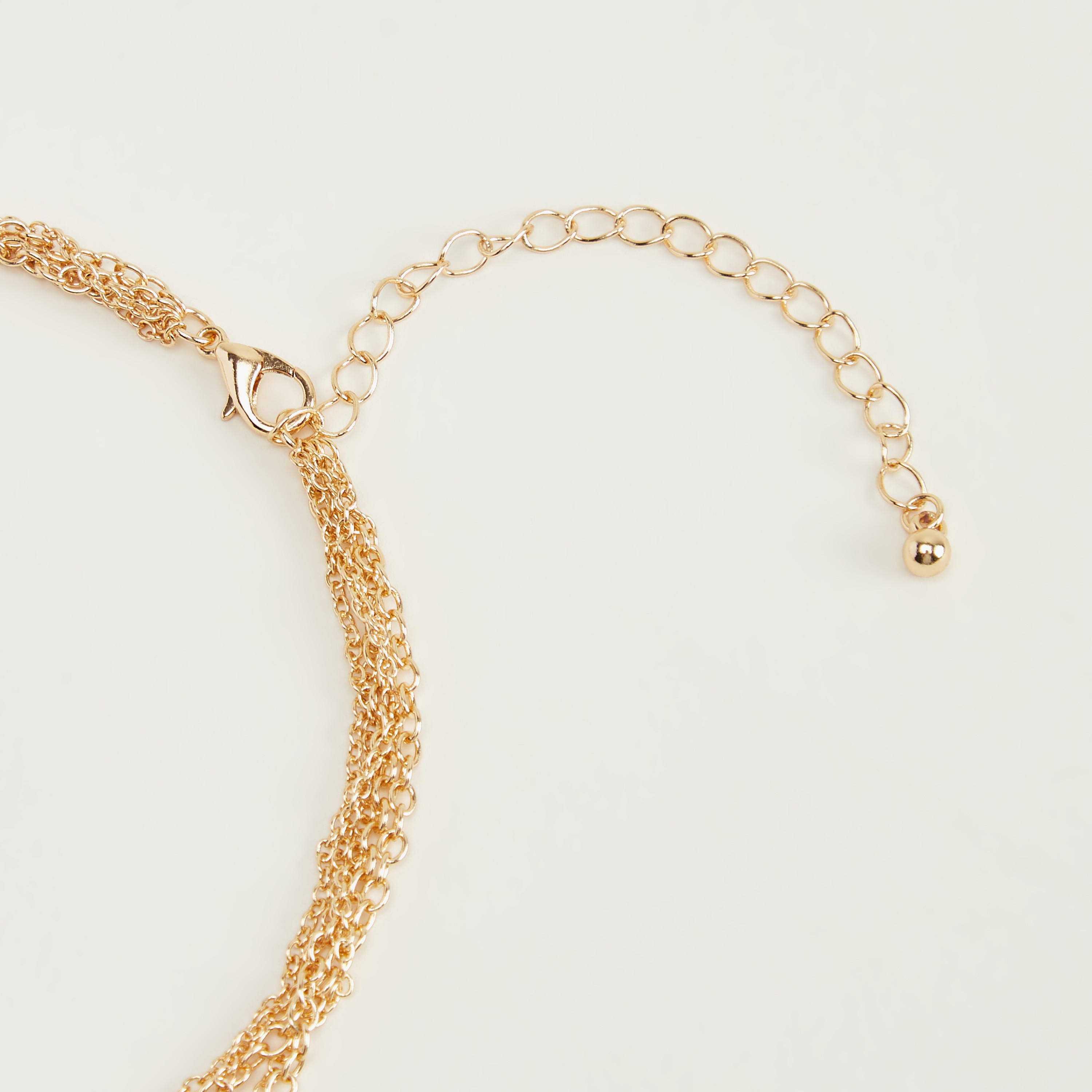 قلادة متعدّدة الطبقات مزيّنة بمشبك إغلاق-women-watchesandjewellery-jewellery-necklacesandpendants-image-1
