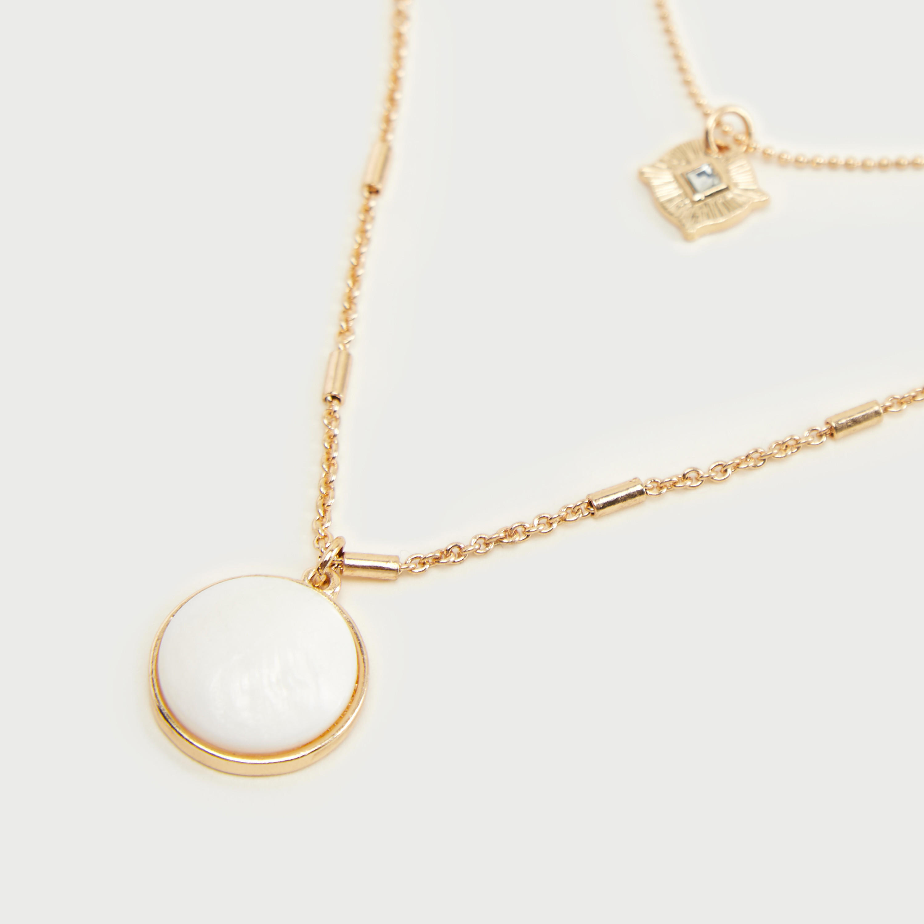 عقد بدلّاية مزينة متعدد الطبقات مع مشبك إغلاق-women-watchesandjewellery-jewellery-necklacesandpendants-image-3