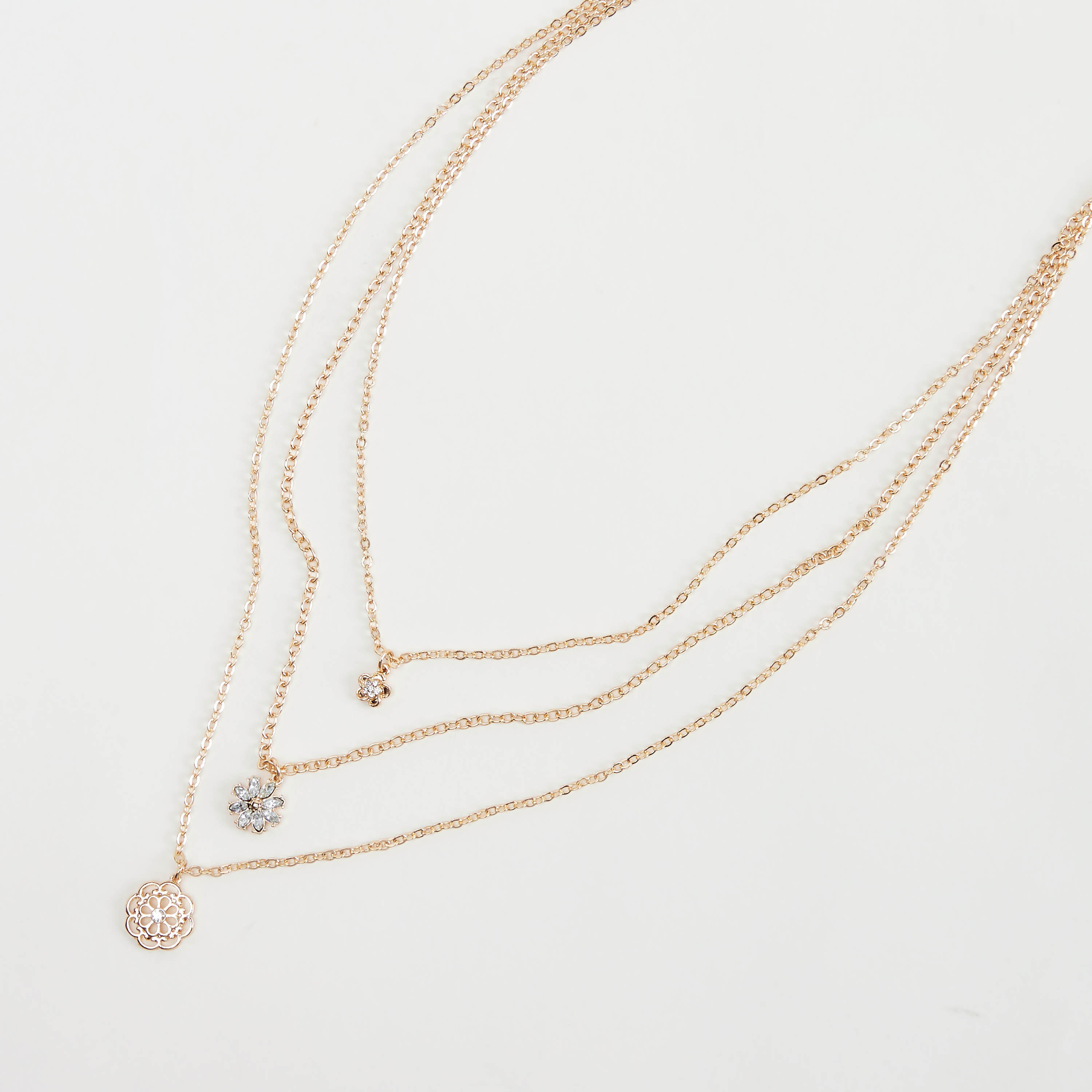 عقد مزيّن متعدّد الطبقات بمشبك إغلاق-women-watchesandjewellery-jewellery-necklacesandpendants-image-1
