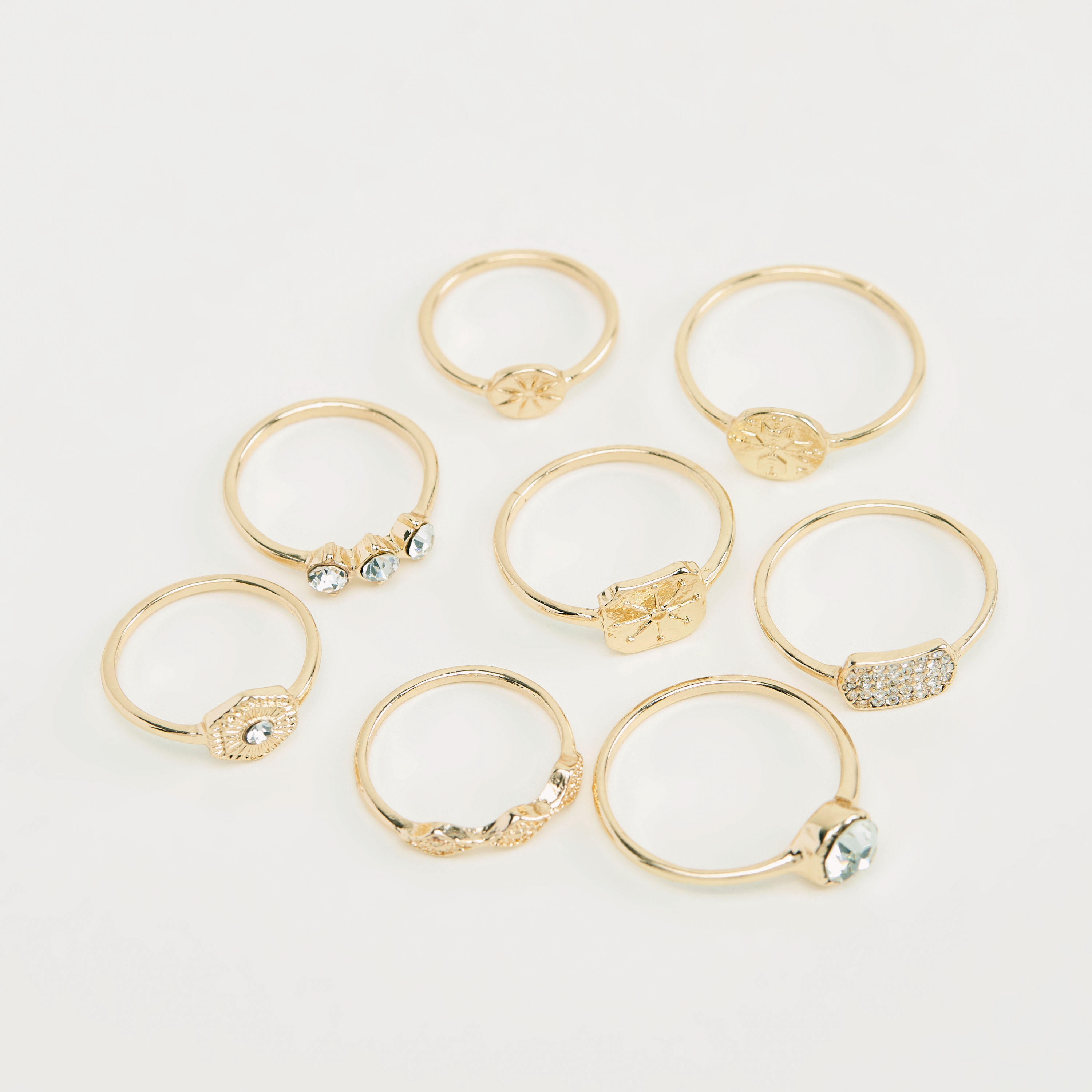 خواتم مزيّنة - طقم من 8 قطع-women-watchesandjewellery-jewellery-rings-image-4