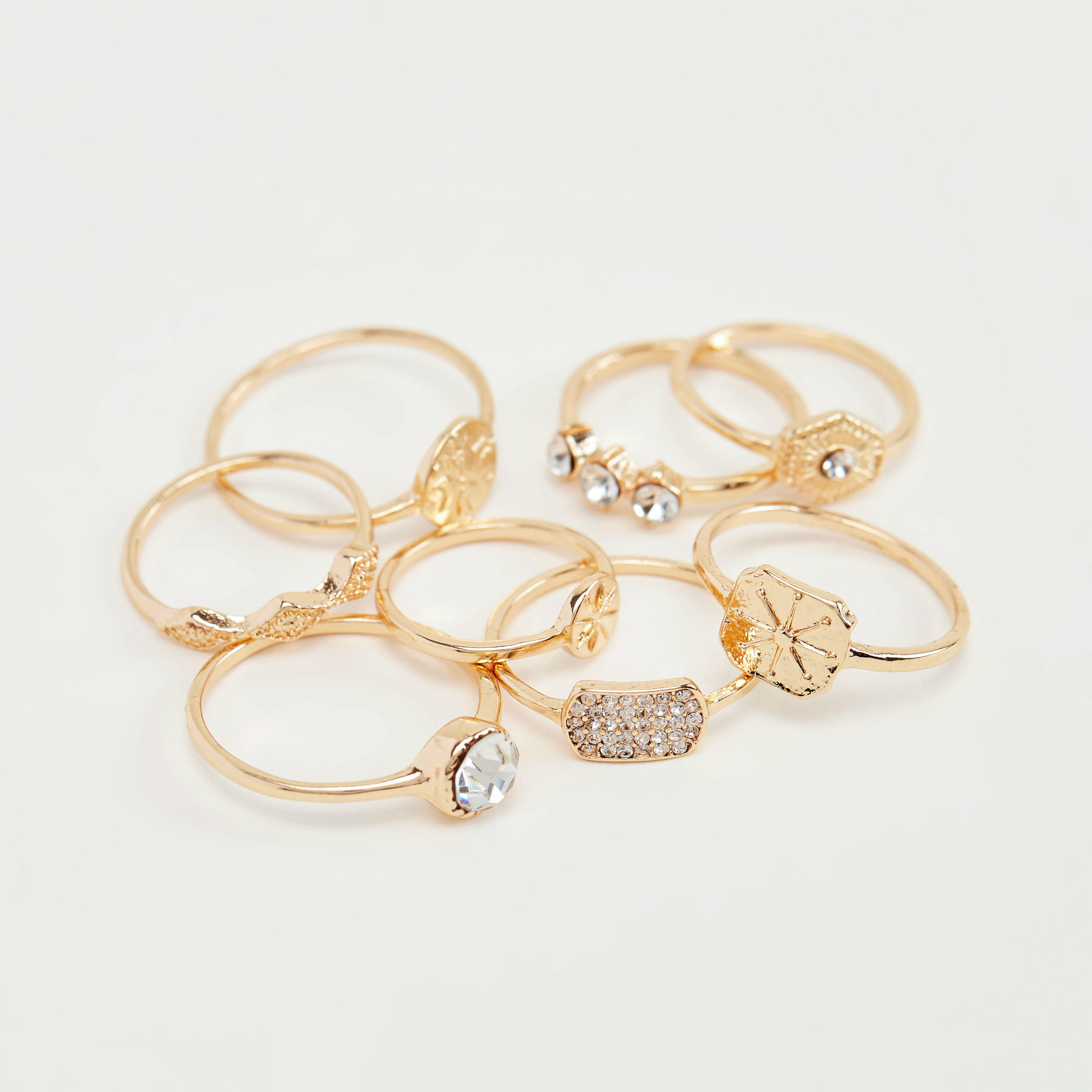 خواتم مزيّنة - طقم من 8 قطع-women-watchesandjewellery-jewellery-rings-image-3