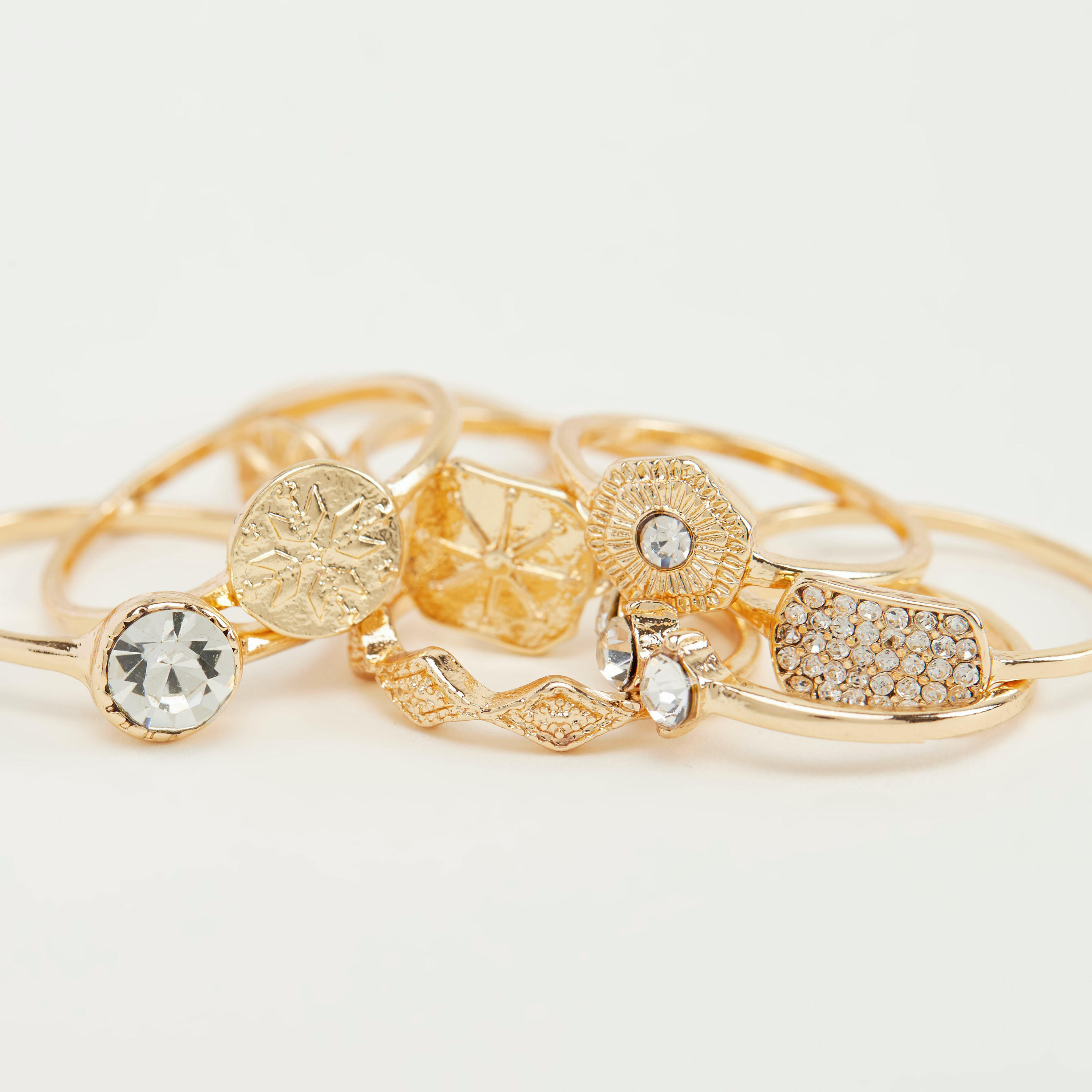 خواتم مزيّنة - طقم من 8 قطع-women-watchesandjewellery-jewellery-rings-image-2