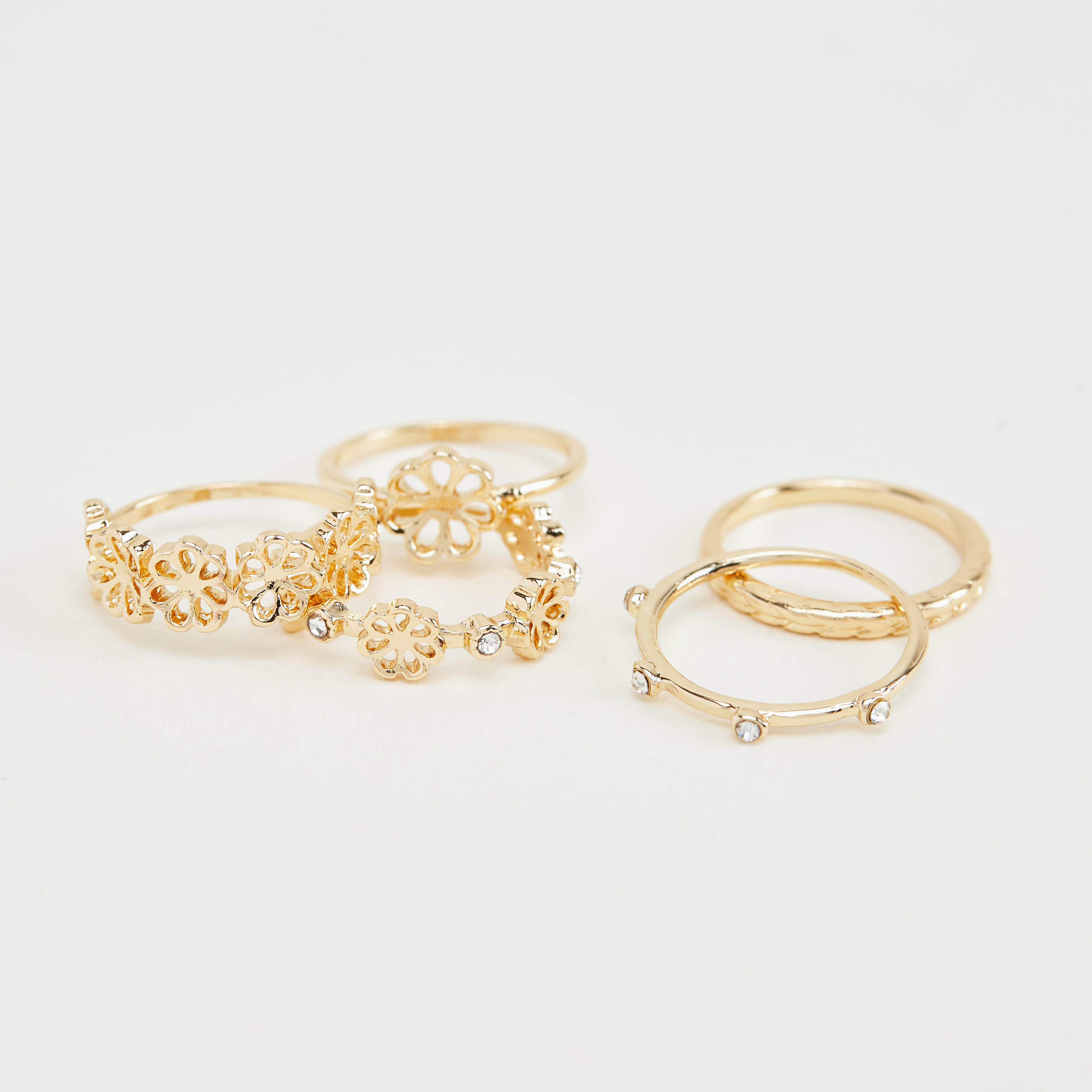 خواتم مزيّنة - طقم من 5 قطع-women-watchesandjewellery-jewellery-rings-image-3