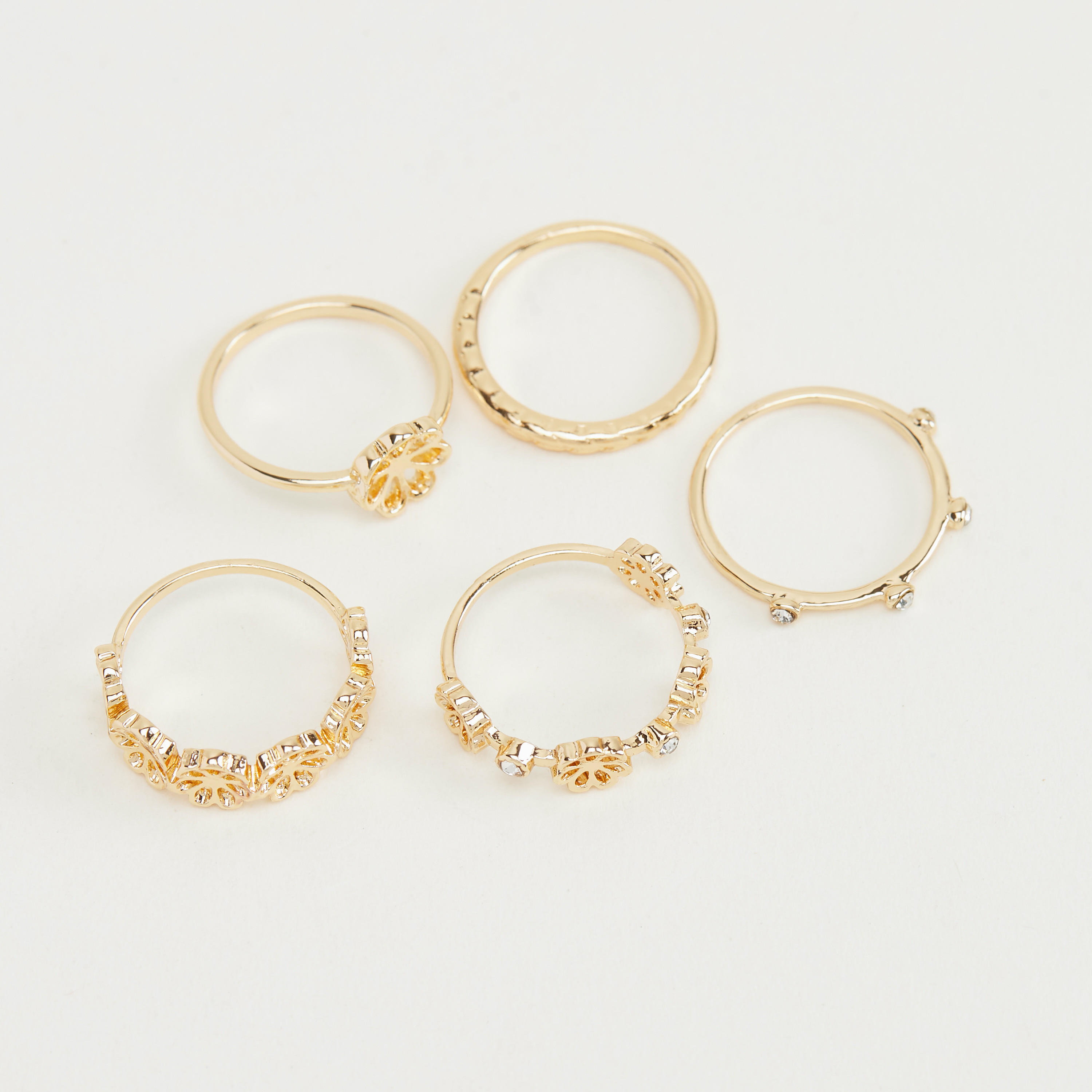 خواتم مزيّنة - طقم من 5 قطع-women-watchesandjewellery-jewellery-rings-image-2