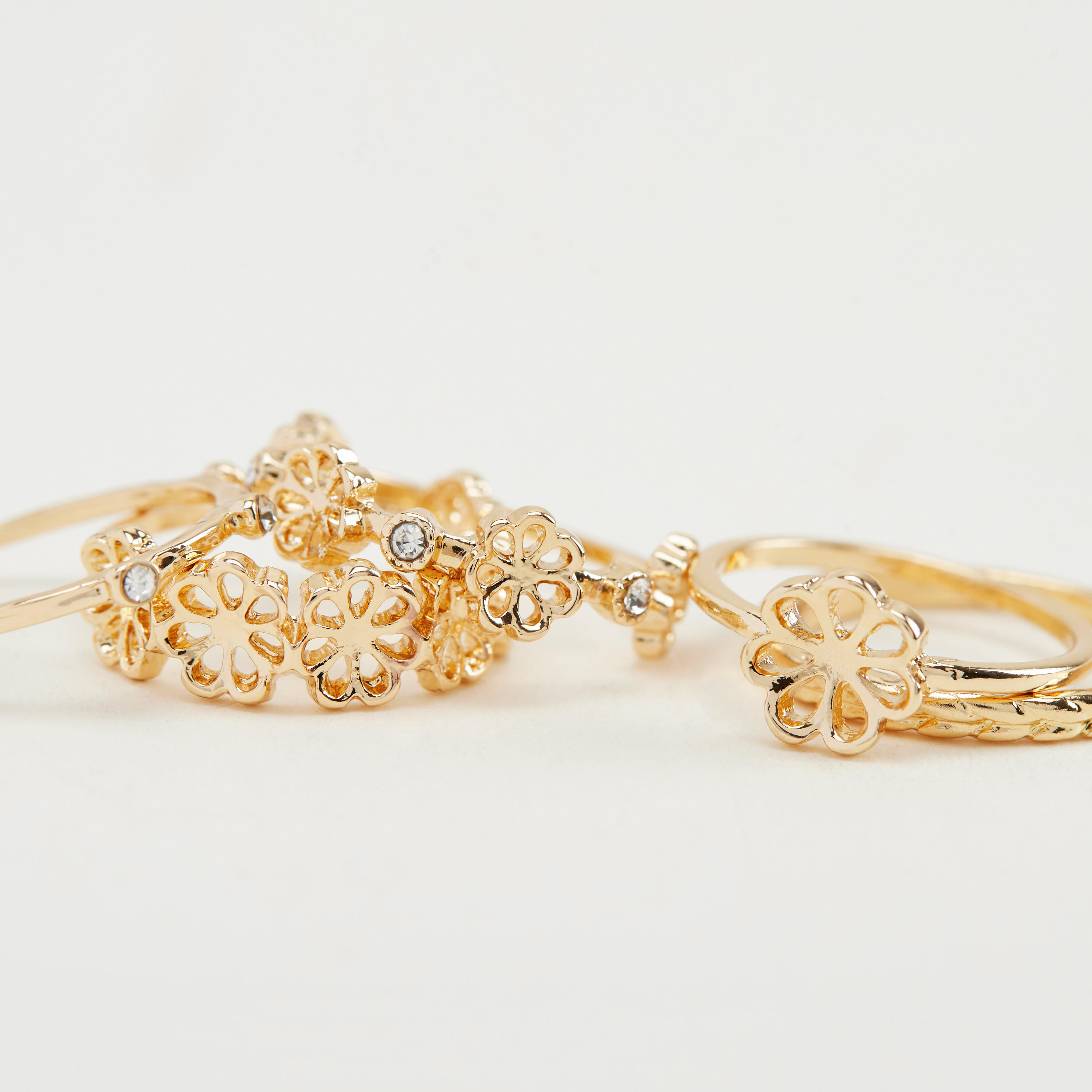 خواتم مزيّنة - طقم من 5 قطع-women-watchesandjewellery-jewellery-rings-image-1