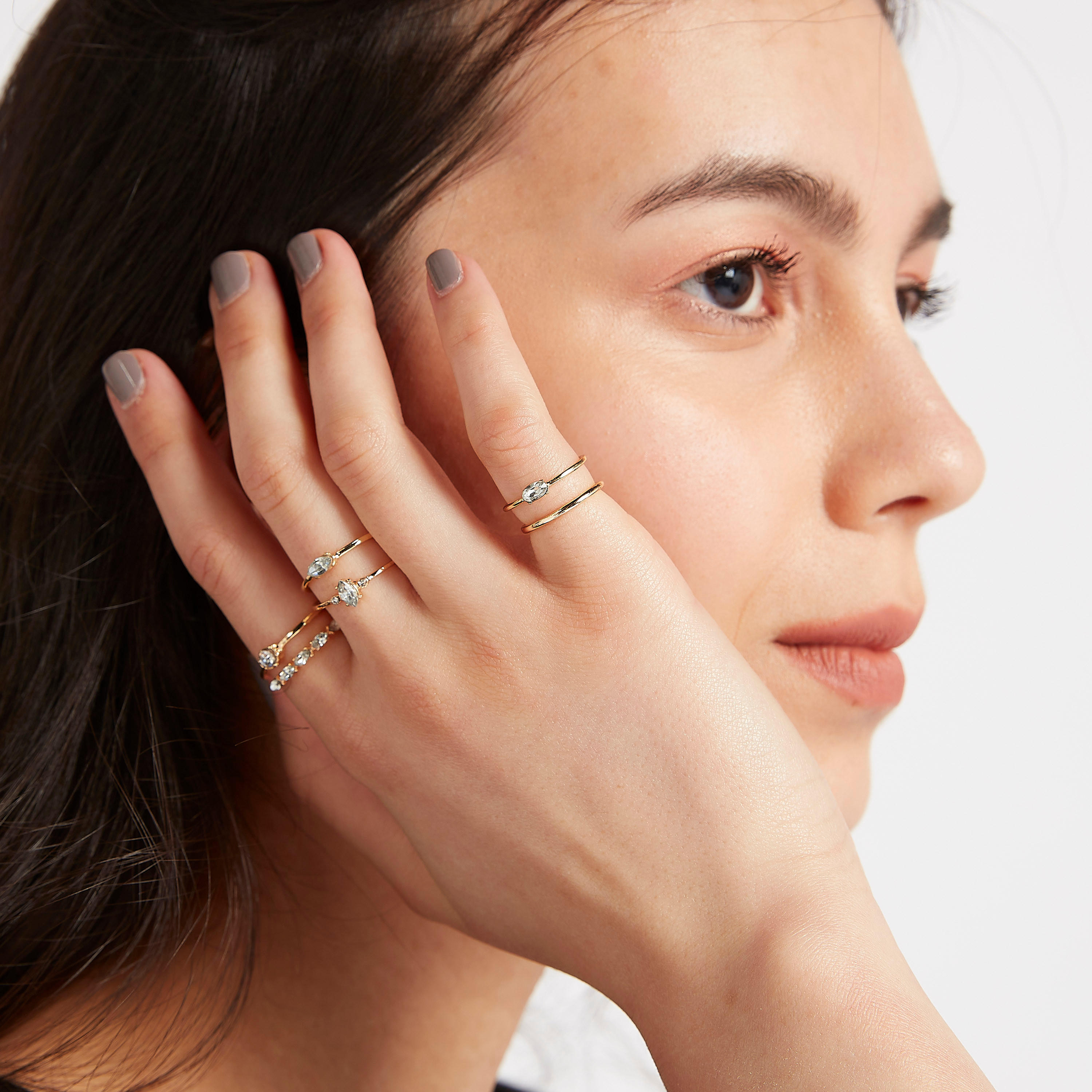 خواتم مزيّنة - طقم من 8 قطع-women-watchesandjewellery-jewellery-rings-image-2