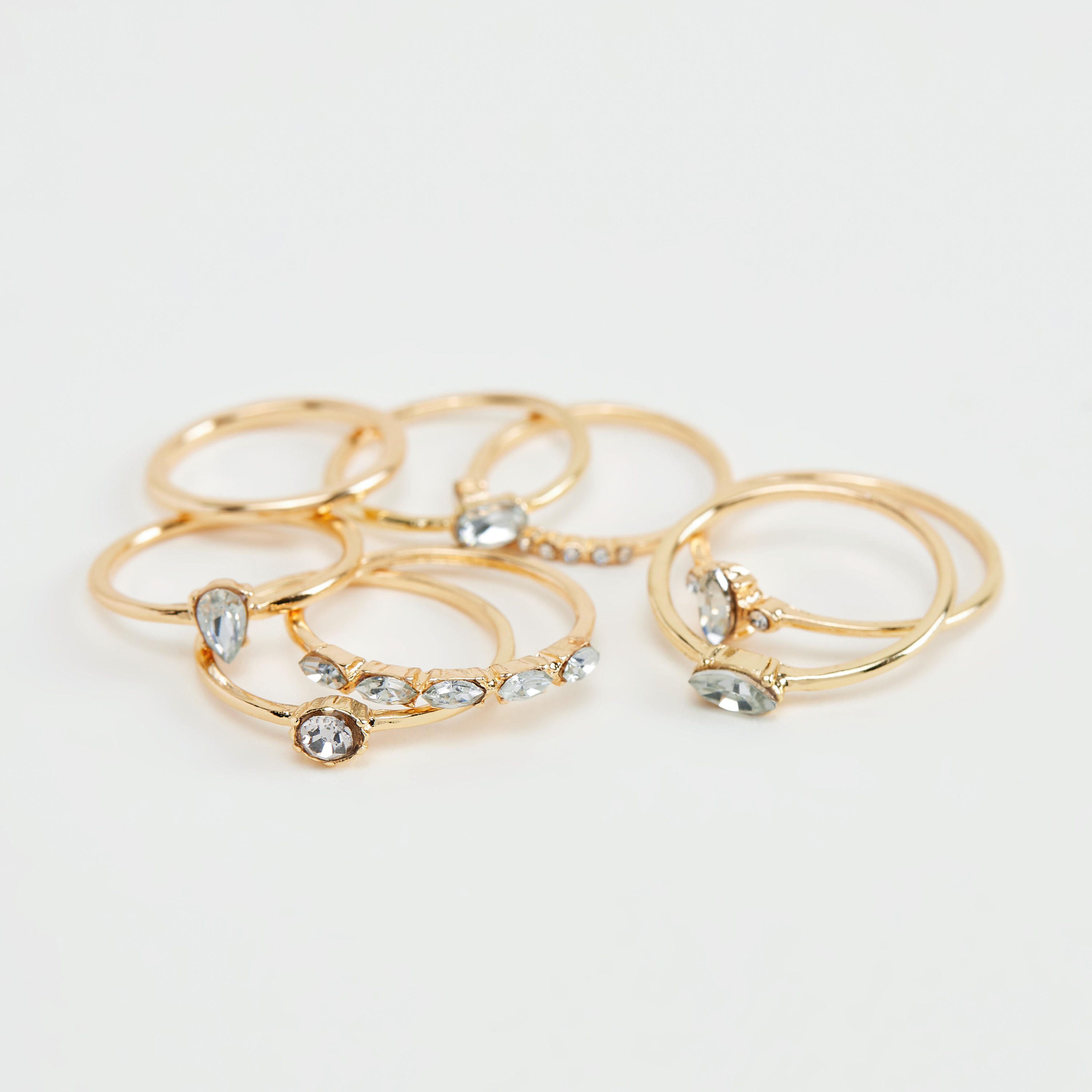 خواتم مزيّنة - طقم من 8 قطع-women-watchesandjewellery-jewellery-rings-image-4
