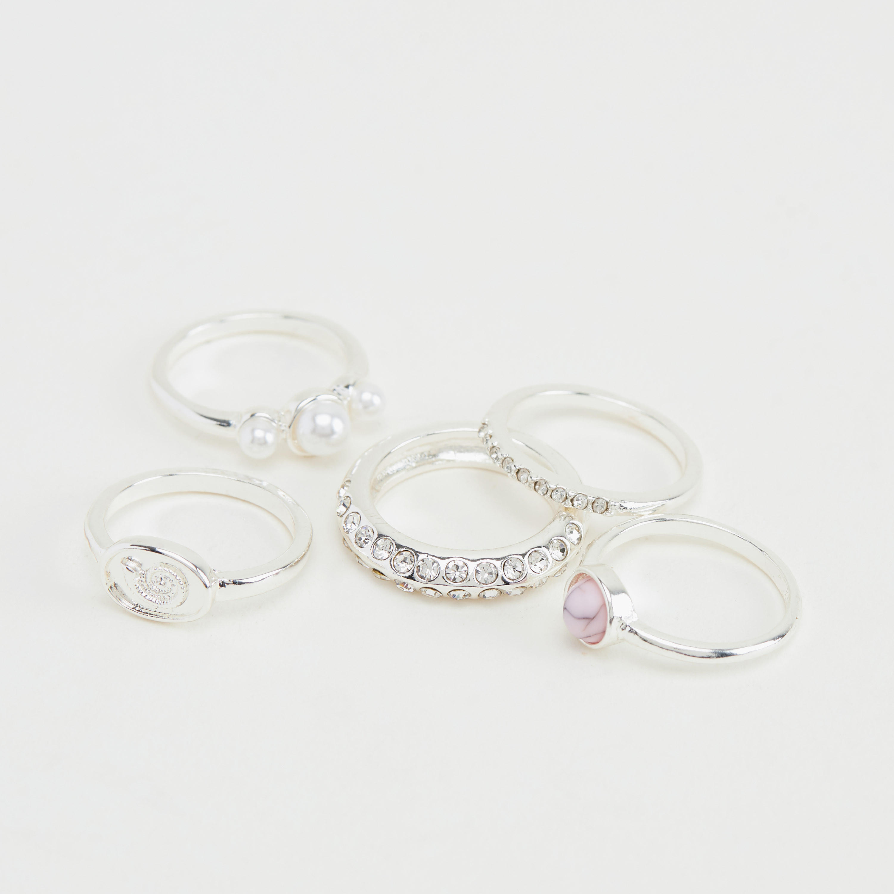 خواتم مزيّنة - طقم من 5 قطع-women-watchesandjewellery-jewellery-rings-image-3