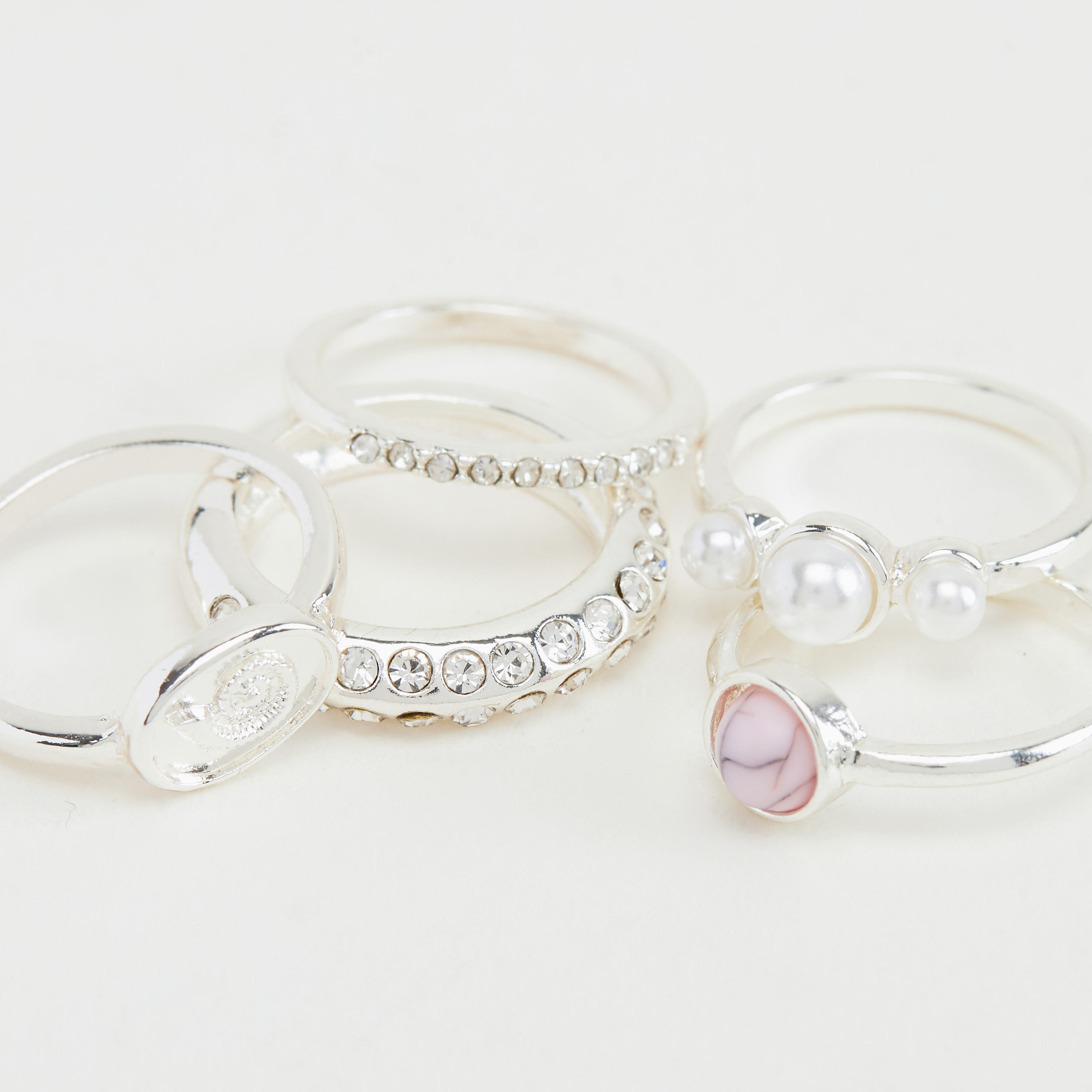 خواتم مزيّنة - طقم من 5 قطع-women-watchesandjewellery-jewellery-rings-image-5