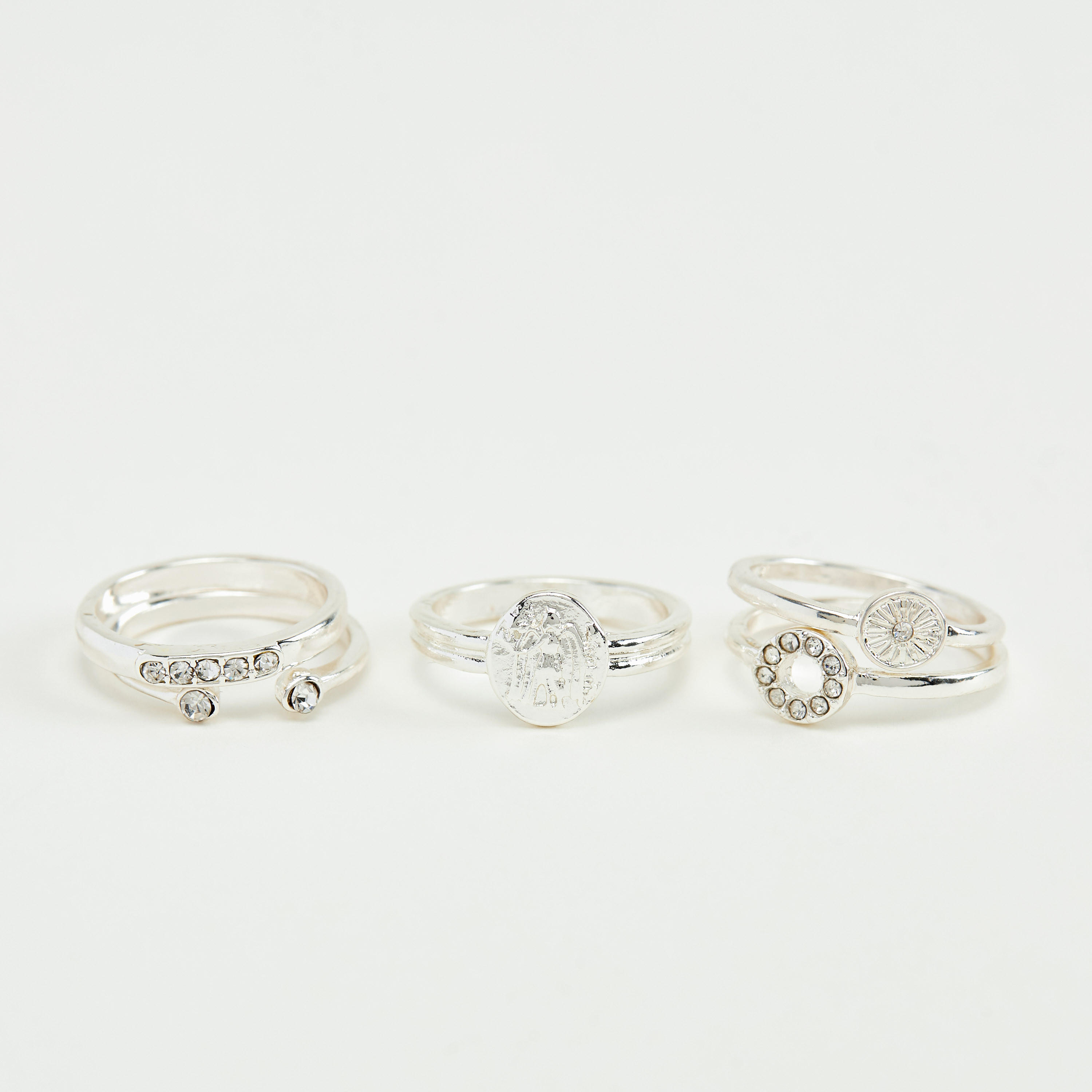 خواتم مزيّنة - طقم من 5 قطع-women-watchesandjewellery-jewellery-rings-image-1