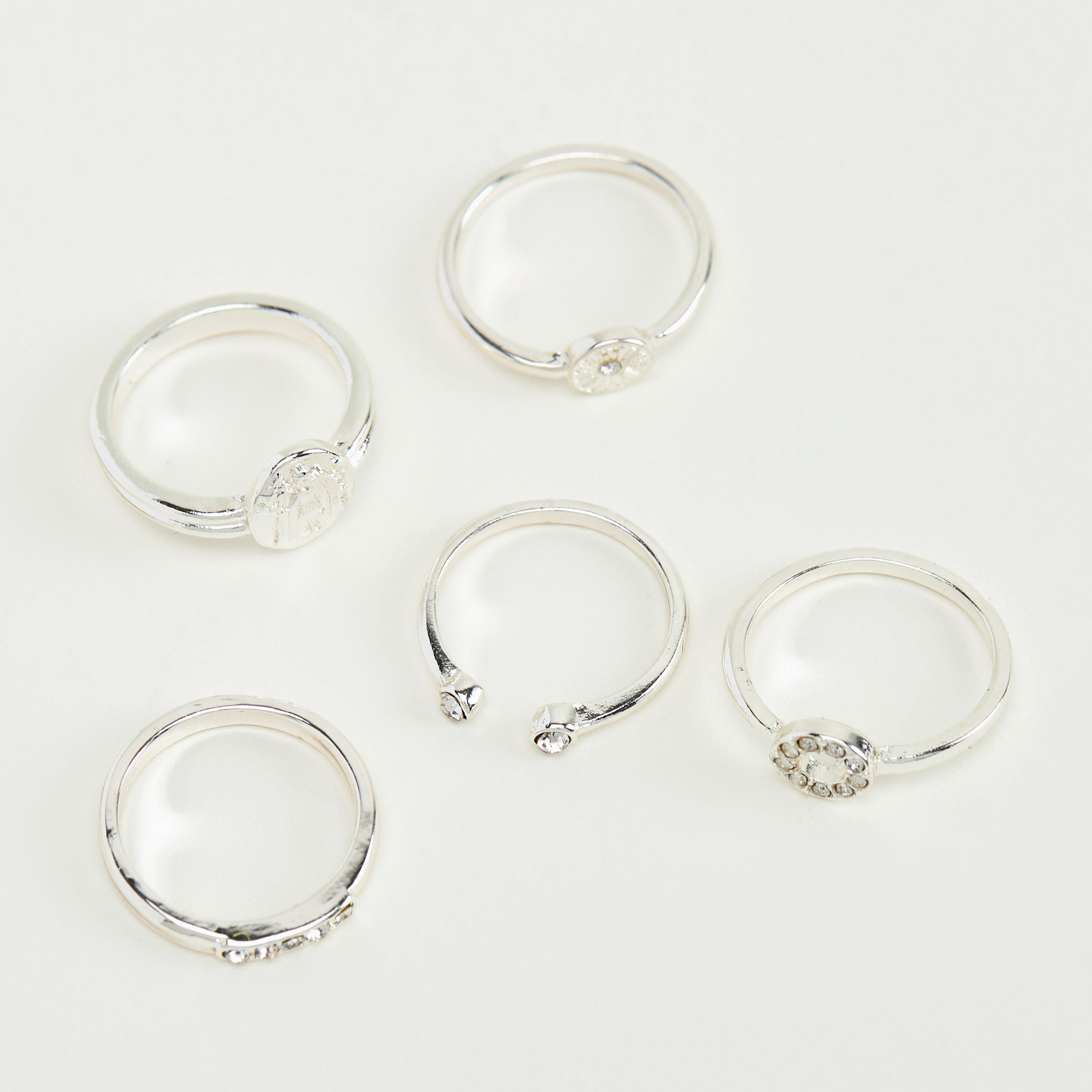 خواتم مزيّنة - طقم من 5 قطع-women-watchesandjewellery-jewellery-rings-image-3