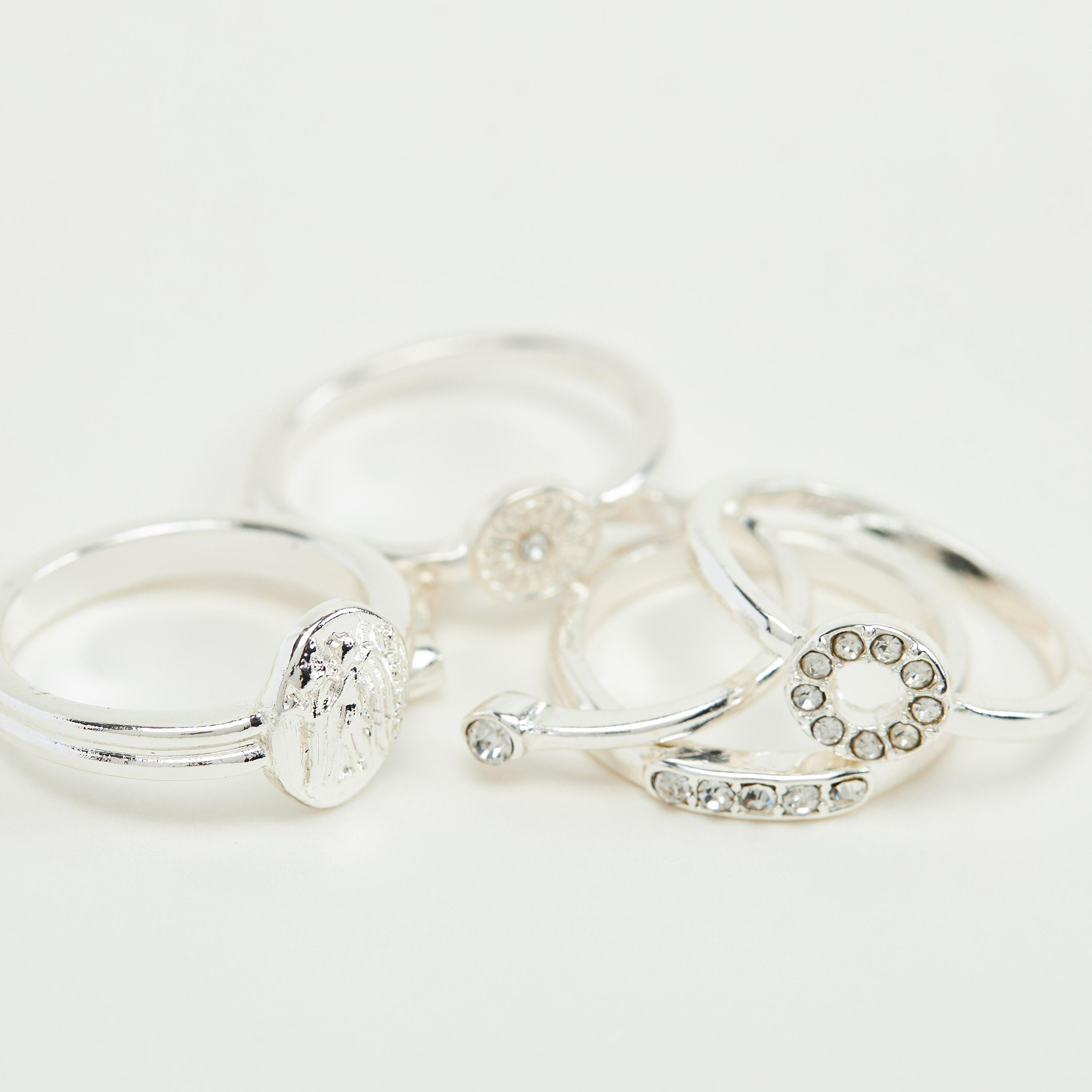 خواتم مزيّنة - طقم من 5 قطع-women-watchesandjewellery-jewellery-rings-image-5
