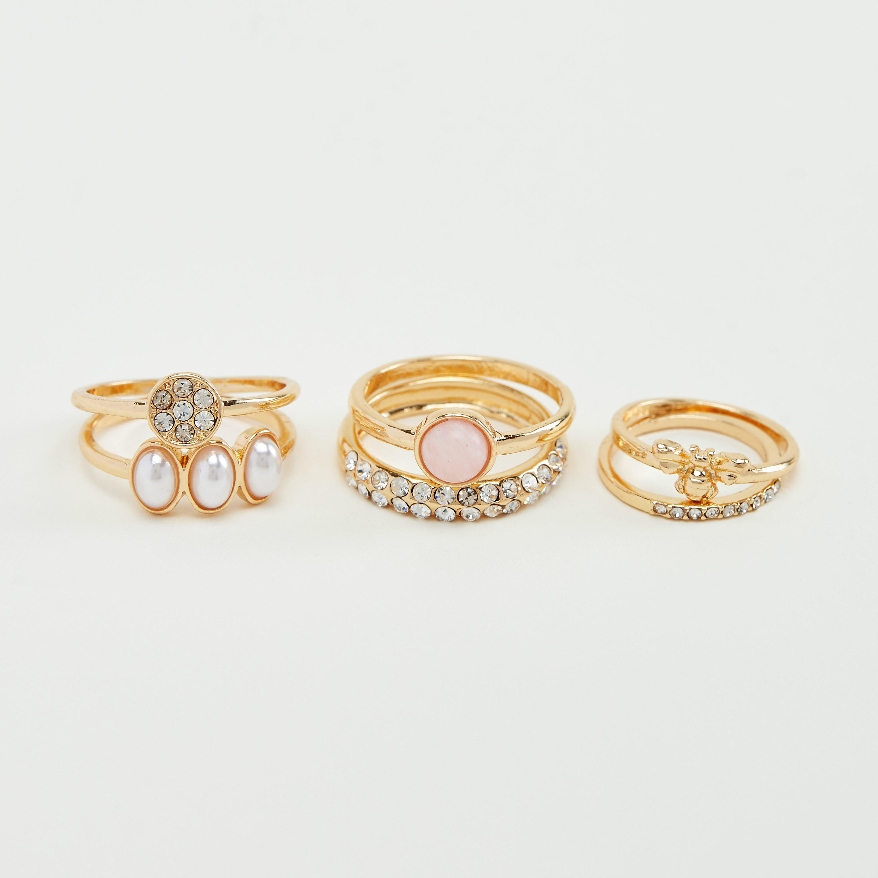 Set of 6 - Embellished Finger Ring-women-watchesandjewellery-jewellery-rings-image-1