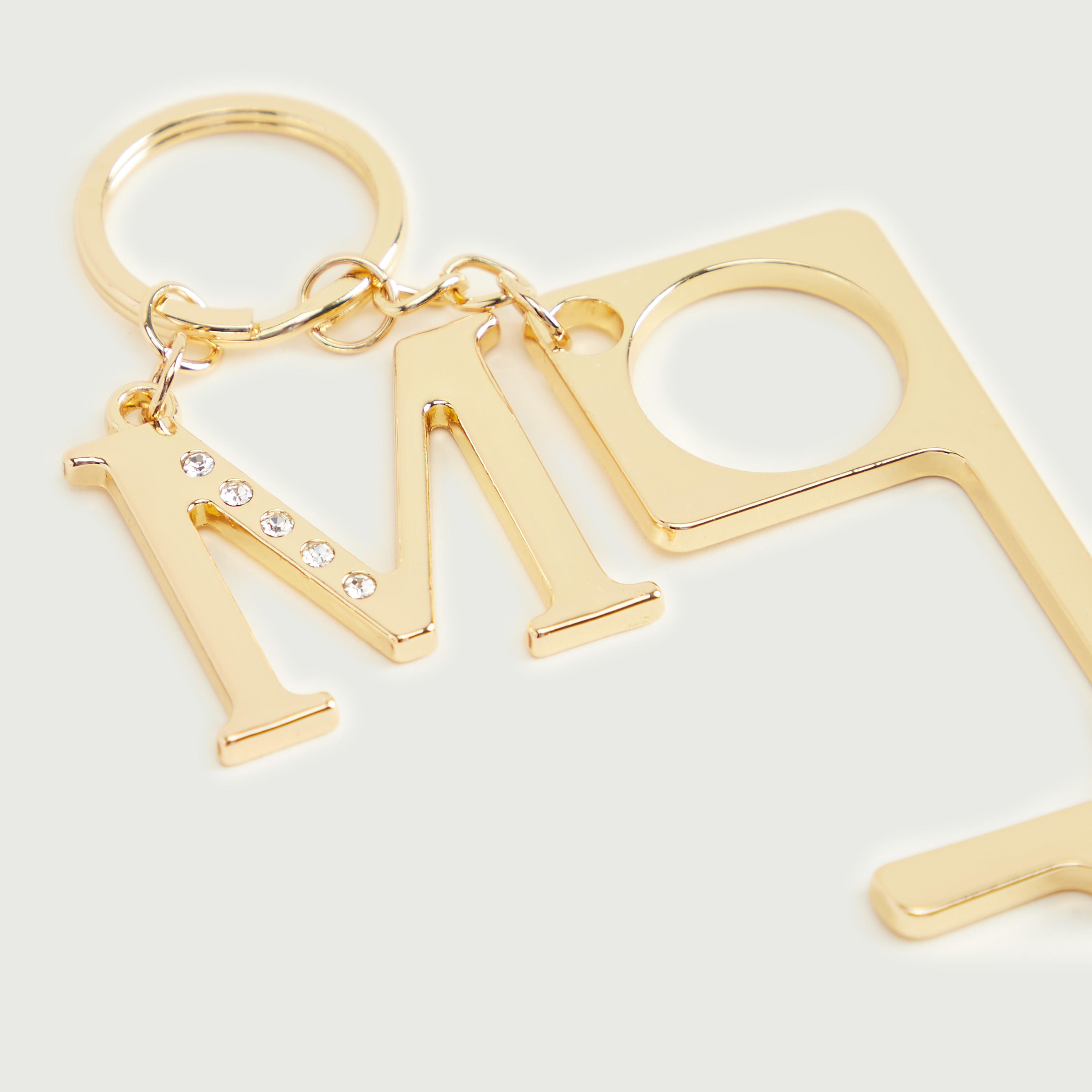 سلسلة مفاتيح حروف أبجدية مزيّنة مع فاتح أبواب بدون لمس من جلوو-women-clothingaccessories-novelties-image-2