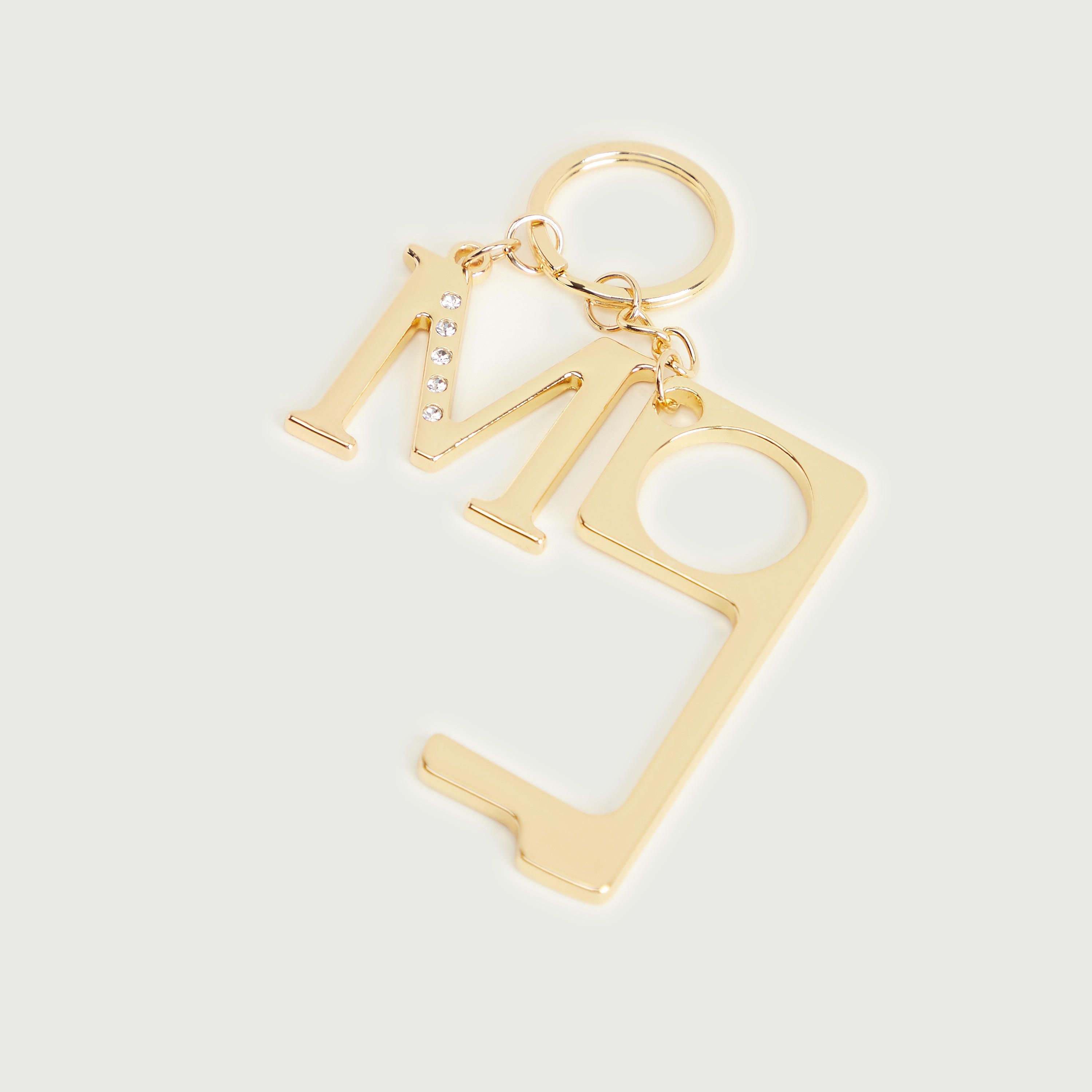سلسلة مفاتيح حروف أبجدية مزيّنة مع فاتح أبواب بدون لمس من جلوو-women-clothingaccessories-novelties-image-3