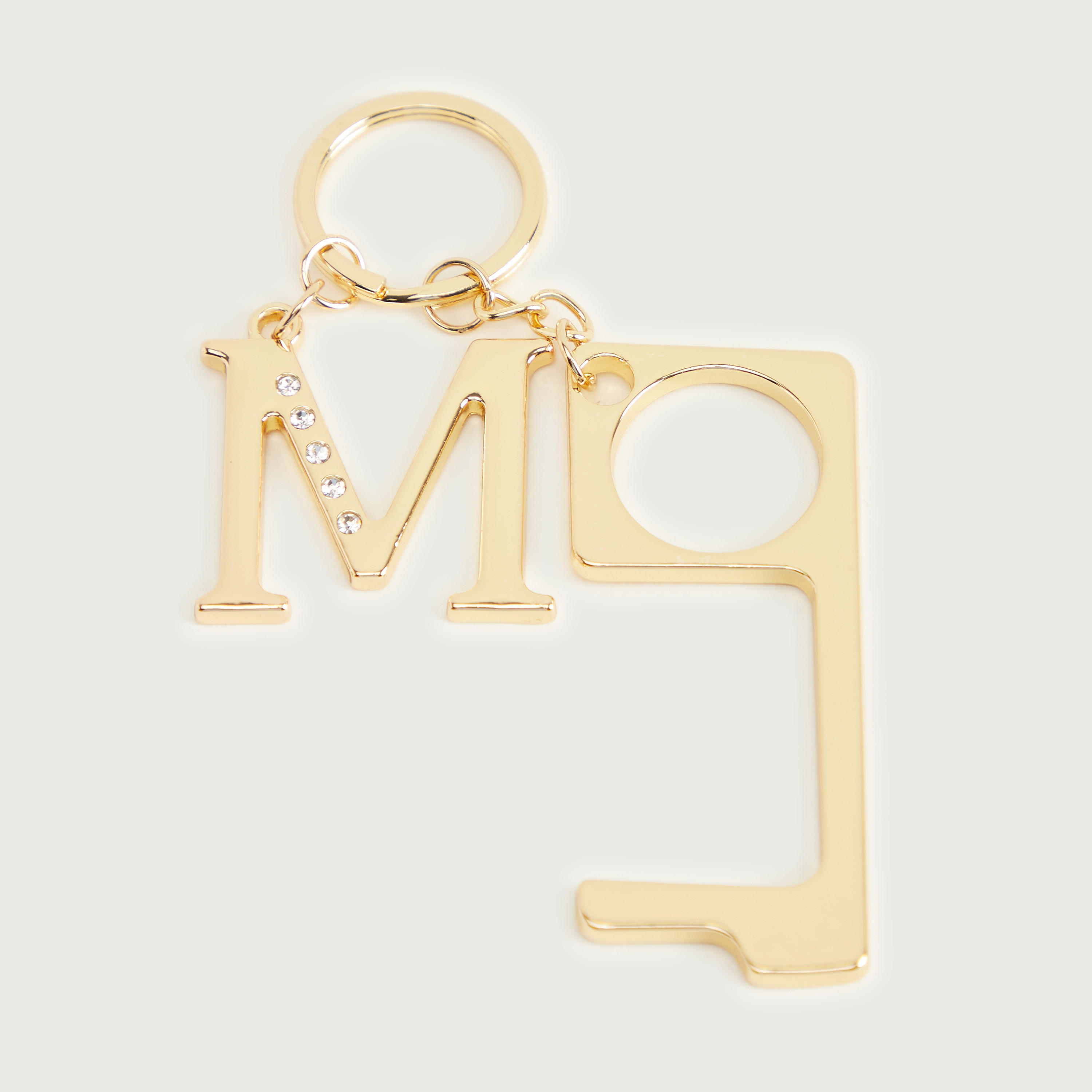 سلسلة مفاتيح حروف أبجدية مزيّنة مع فاتح أبواب بدون لمس من جلوو-women-clothingaccessories-novelties-image-4